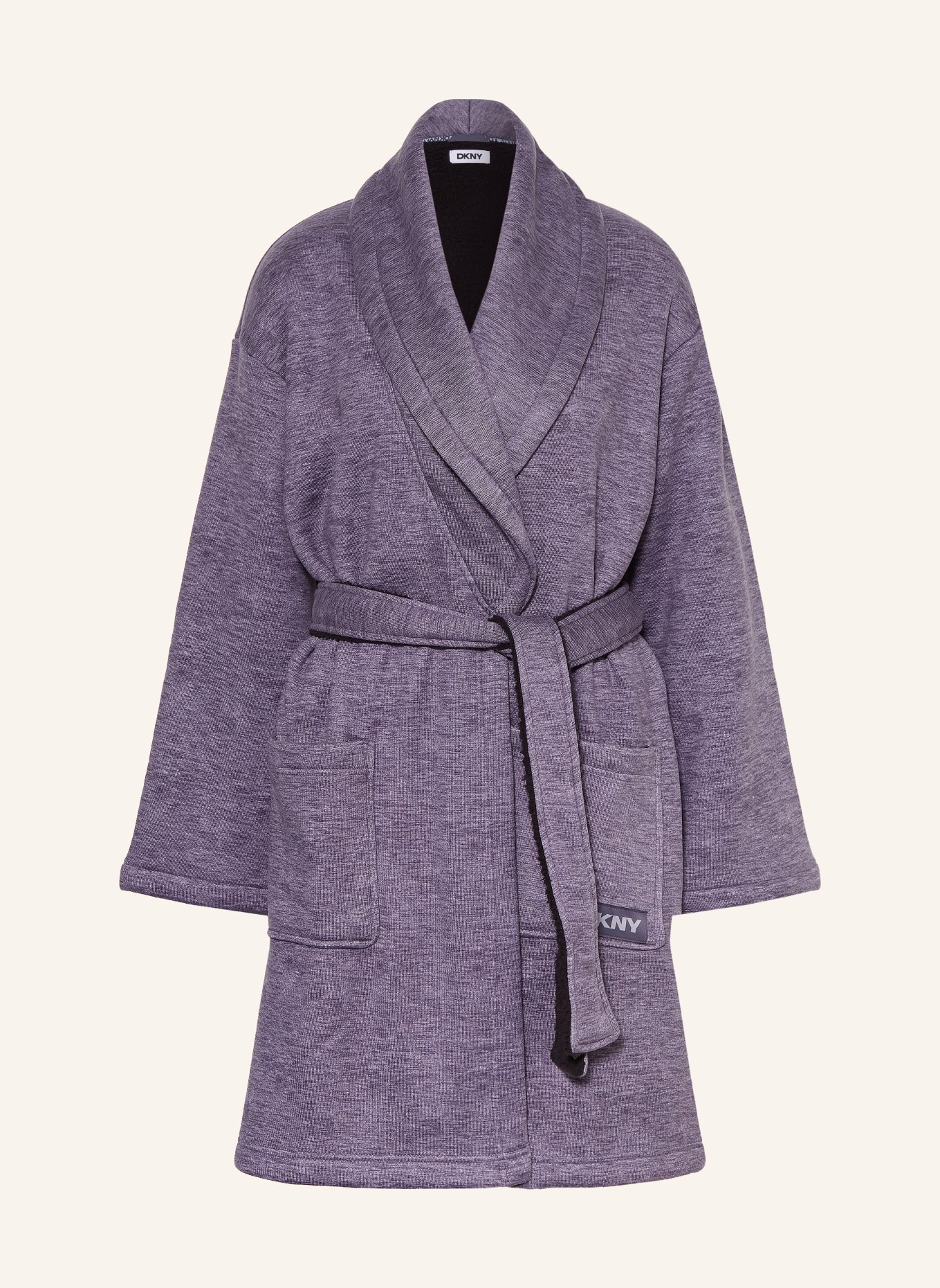 DKNY Robe de chambre pour femme: GRIS / NOIR