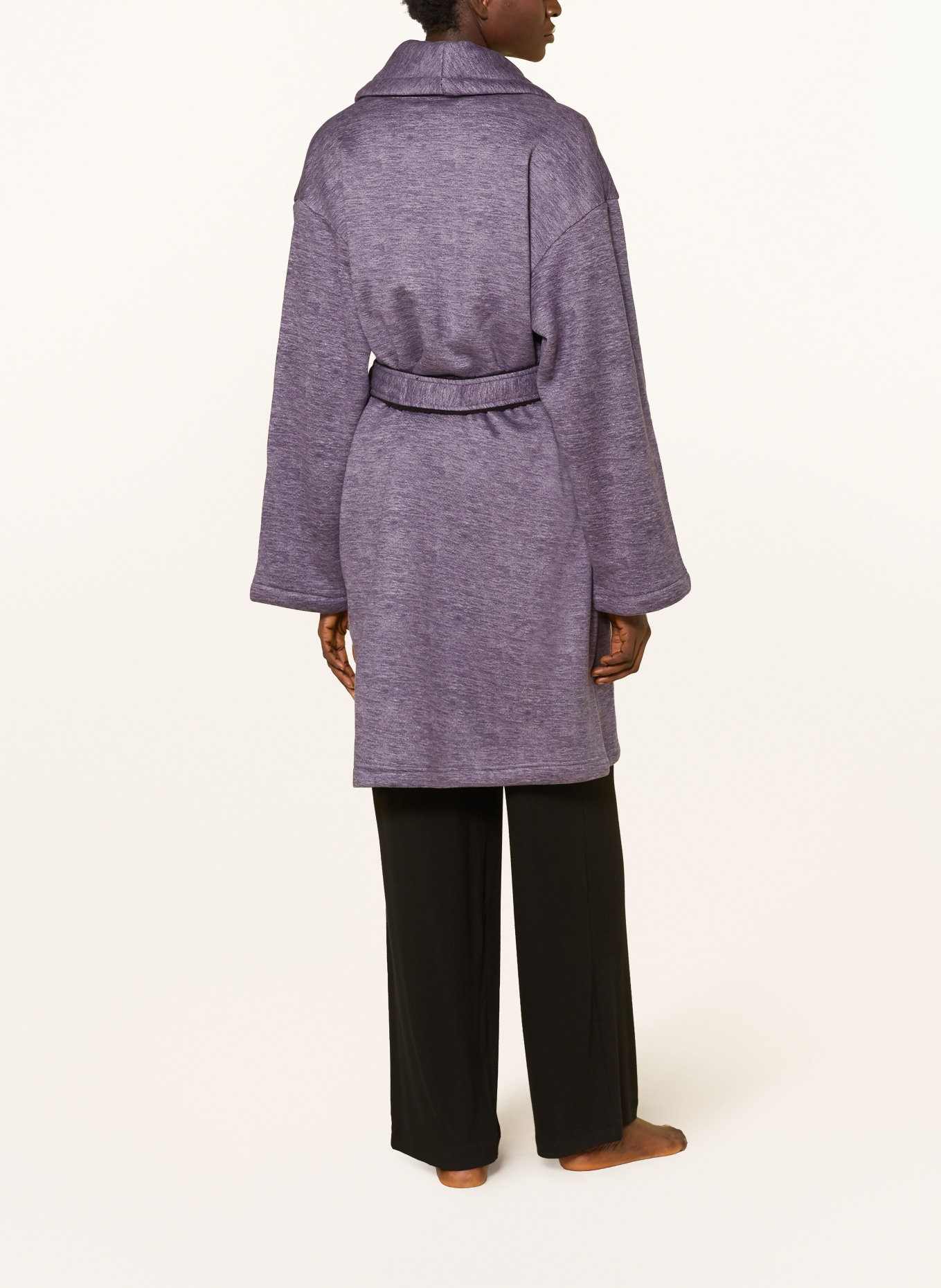 DKNY Robe de chambre pour femme: GRIS / NOIR