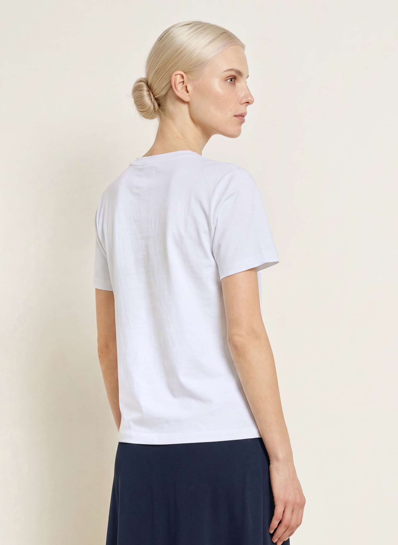 CATNOIR T-shirt met sierstenen: WIT / DONKERBLAUW