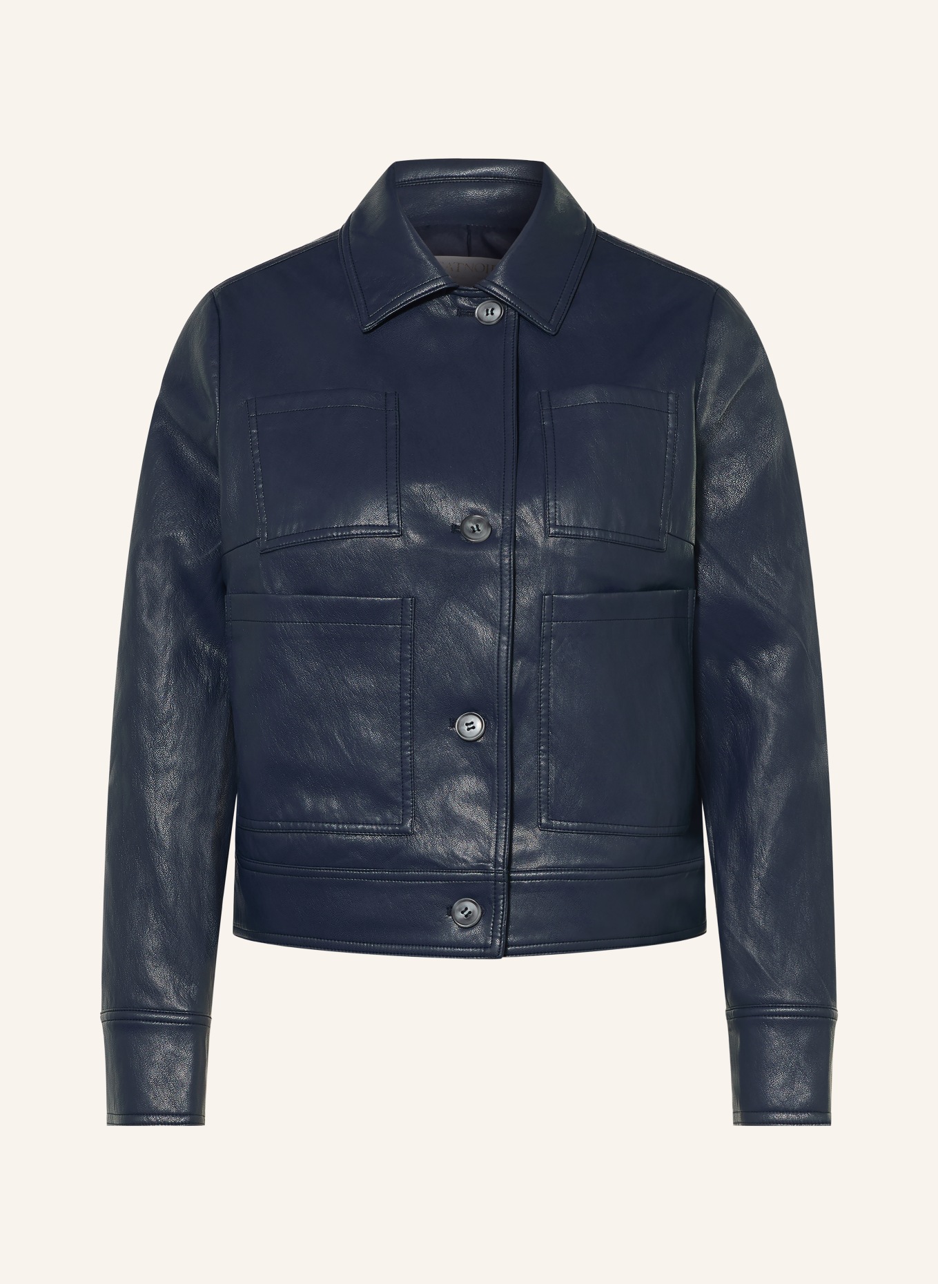 CATNOIR Blazer in leerlook: DONKERBLAUW