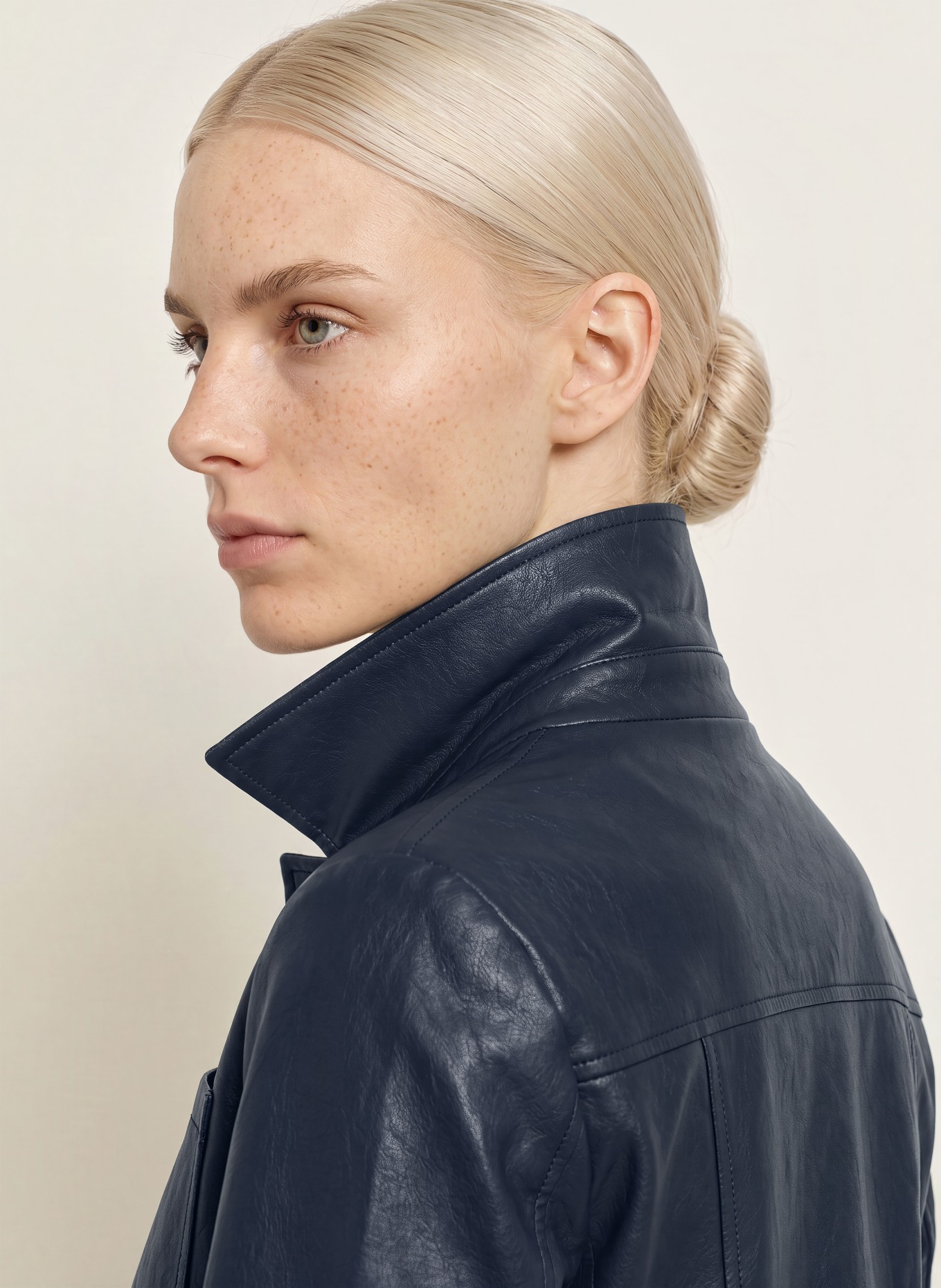 CATNOIR Blazer in leerlook: DONKERBLAUW