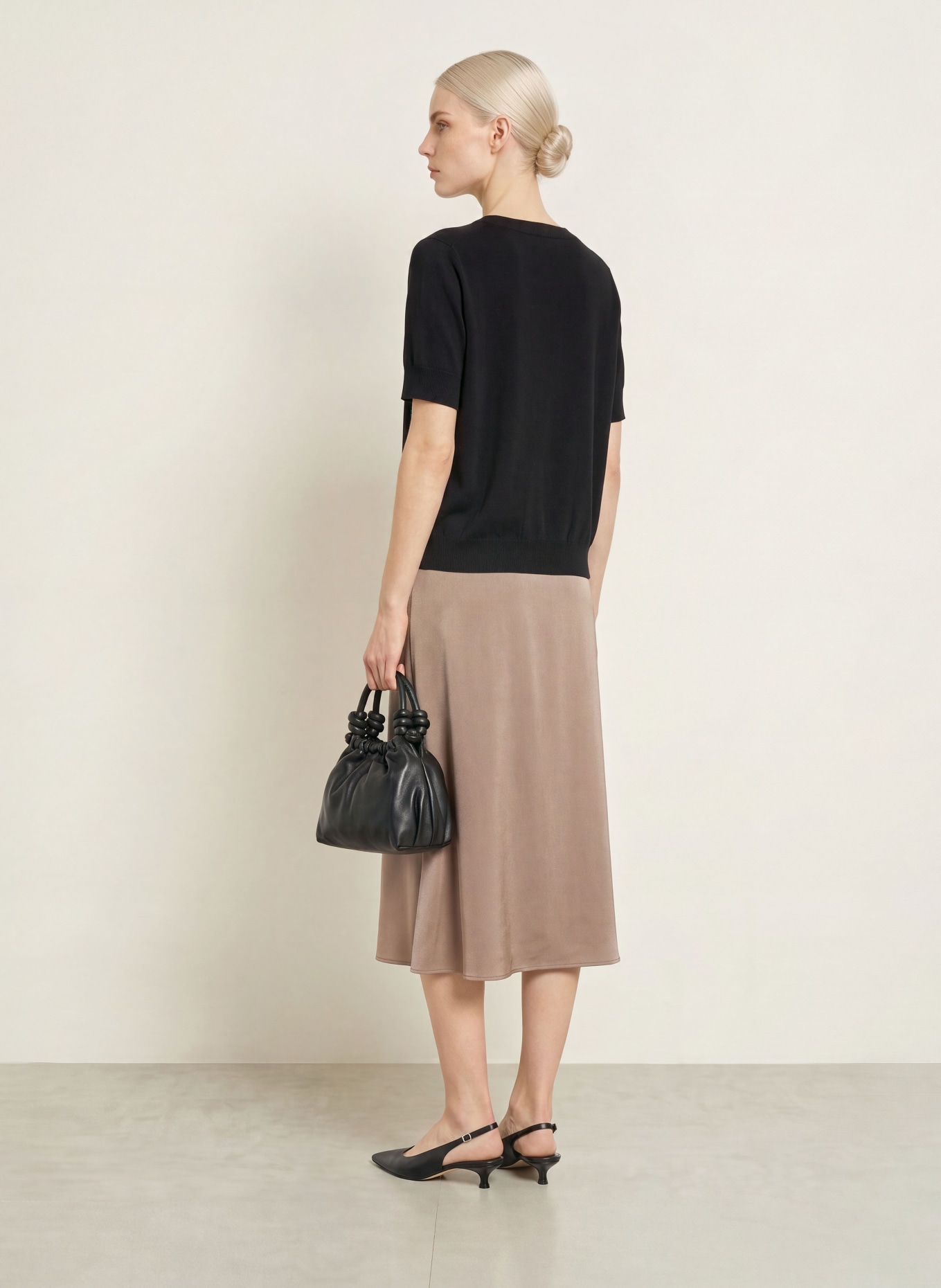 CATNOIR Satijnen rok: COGNAC