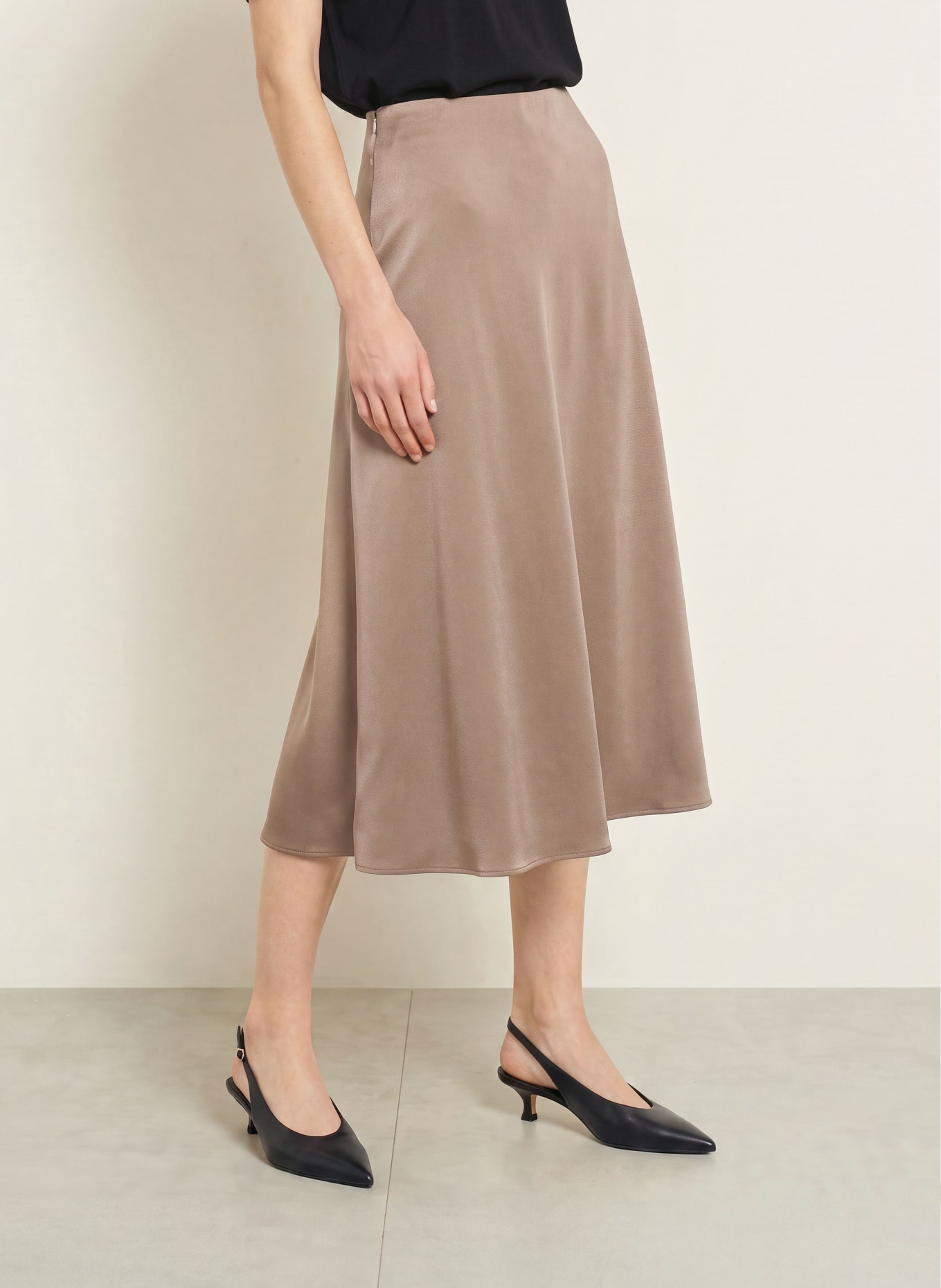 CATNOIR Satijnen rok: COGNAC