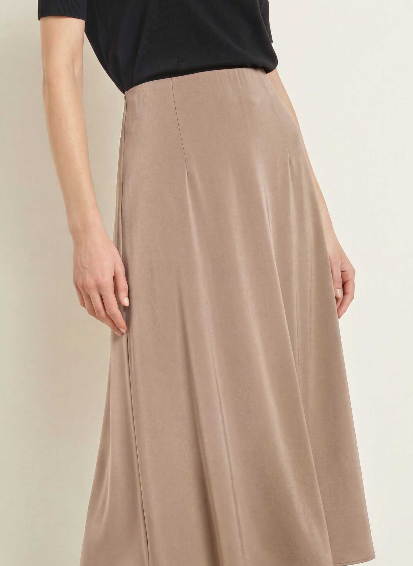 CATNOIR Satijnen rok: COGNAC