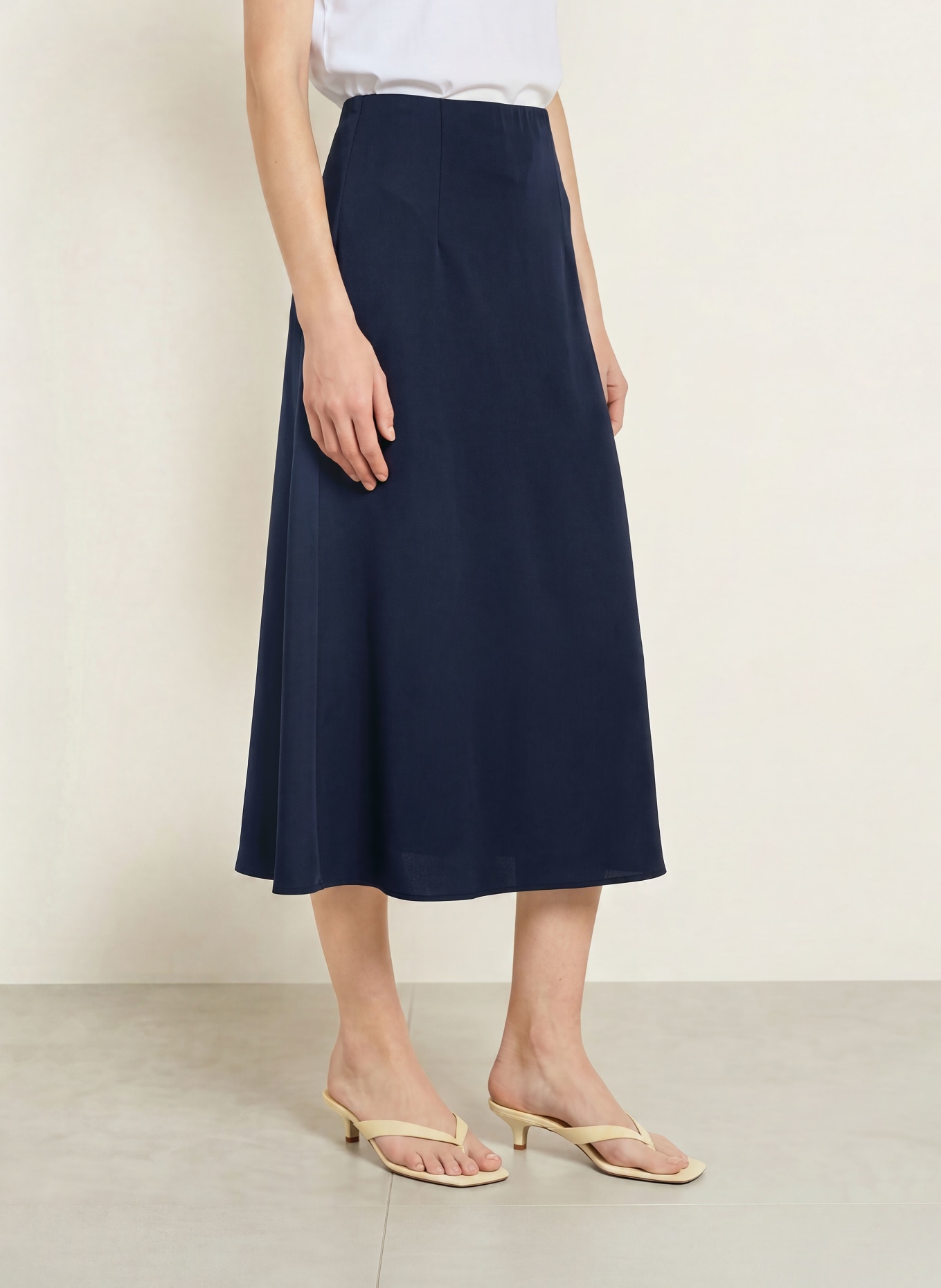CATNOIR Satijnen rok: DONKERBLAUW