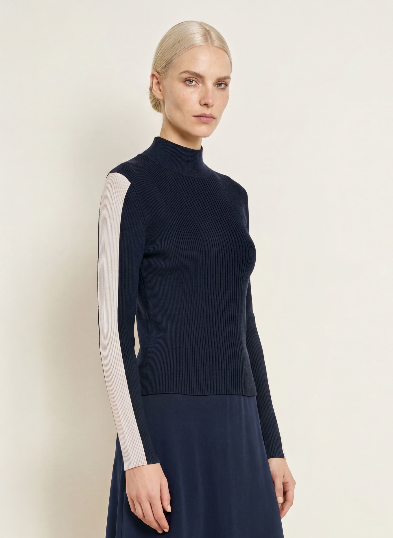 CATNOIR Trui: DONKERBLAUW / WIT