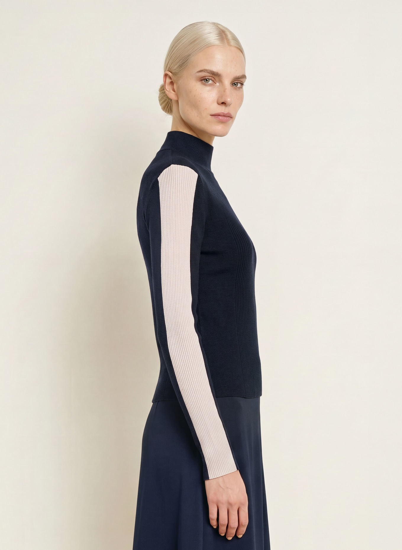 CATNOIR Trui: DONKERBLAUW / WIT