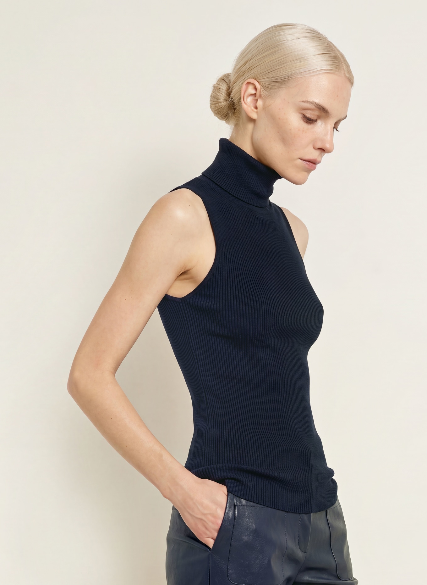 CATNOIR gebreide top: DONKERBLAUW