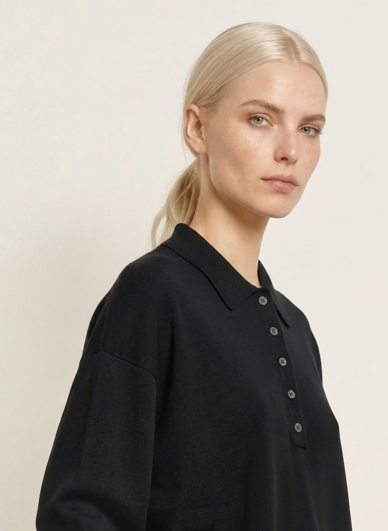 darling harbour Pull en laine mérinos: BLACK