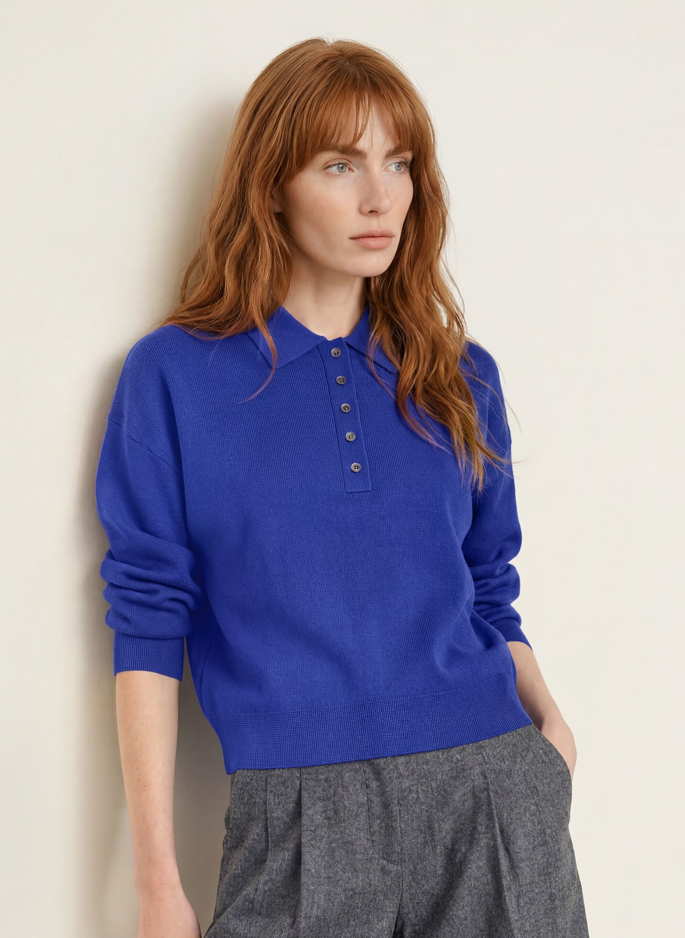 darling harbour Pullover aus Merinowolle: COBALT BLUE