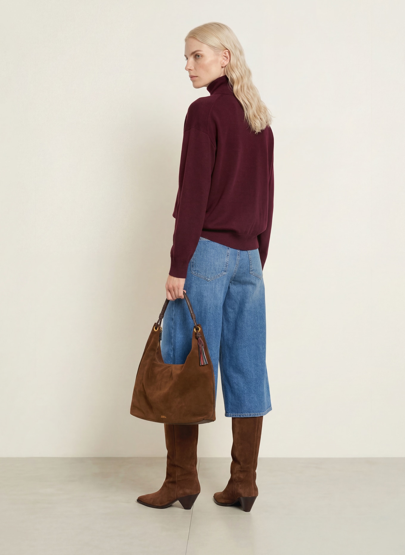 darling harbour Pullover aus Merinowolle: BURGUNDY