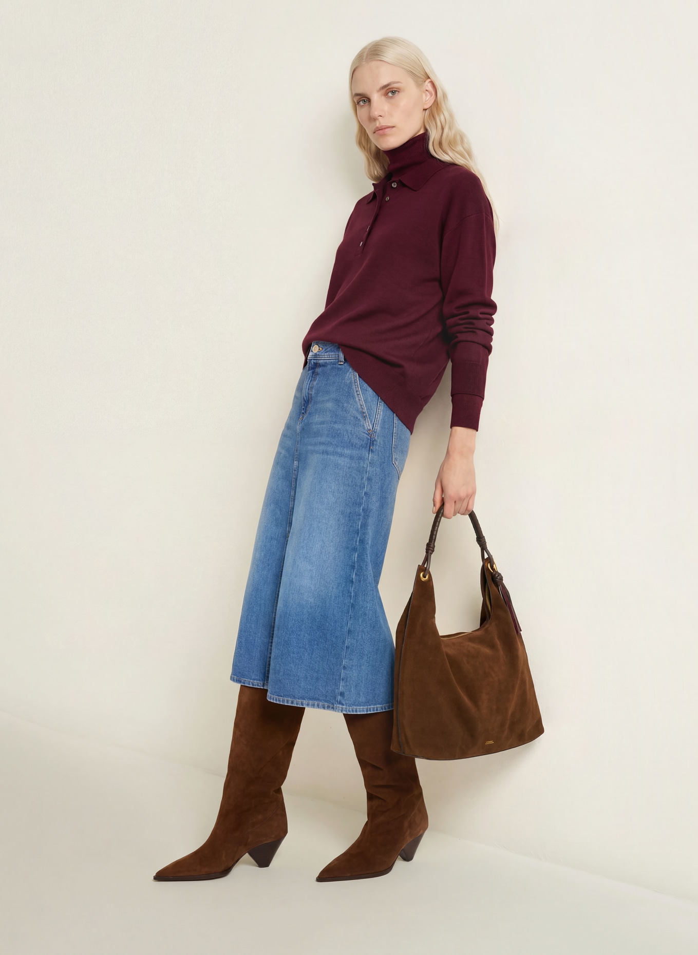 darling harbour Pullover aus Merinowolle: BURGUNDY