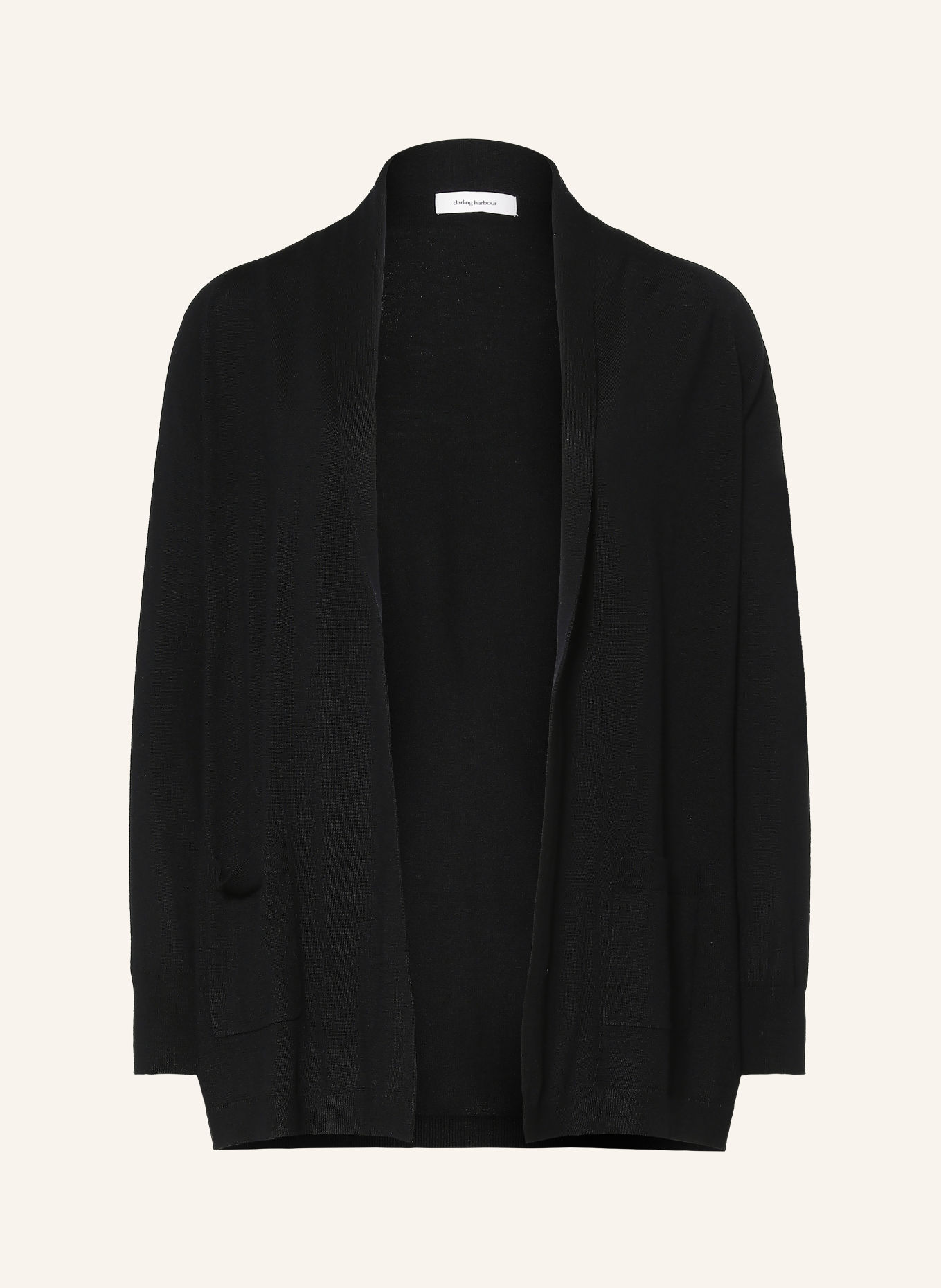 darling harbour Merino wool knit wrap: BLACK
