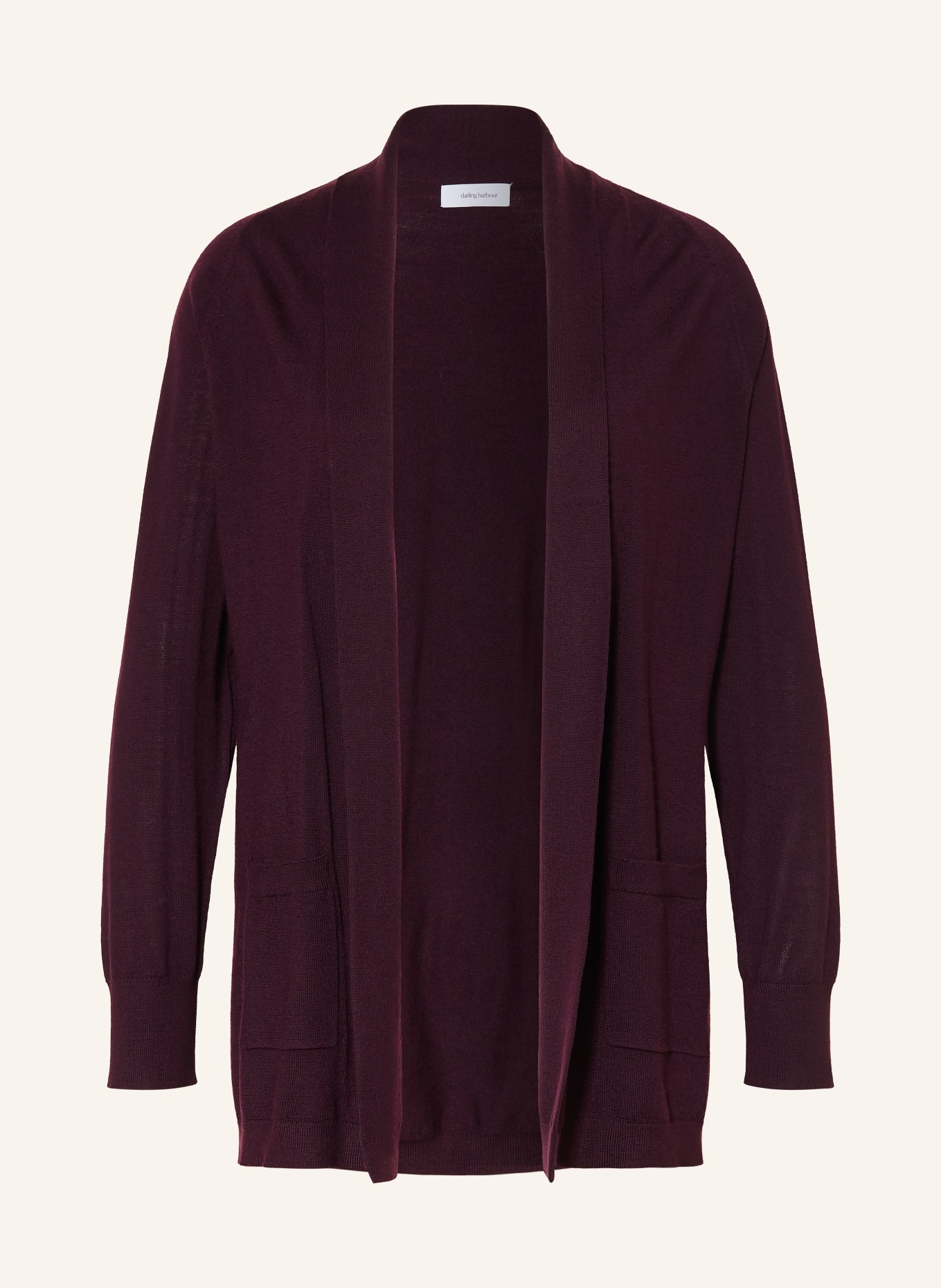 darling harbour Merino wool knit wrap: PLUM