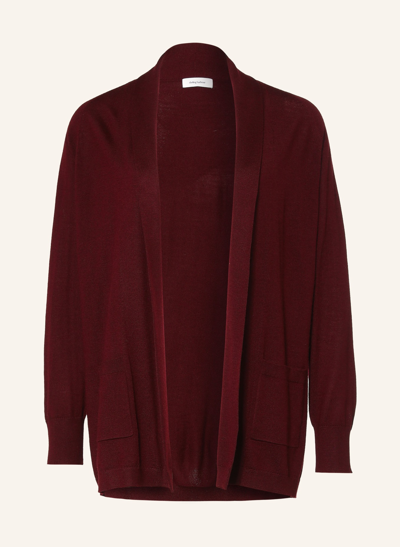 darling harbour Merino wool knit wrap: BURGUNDY