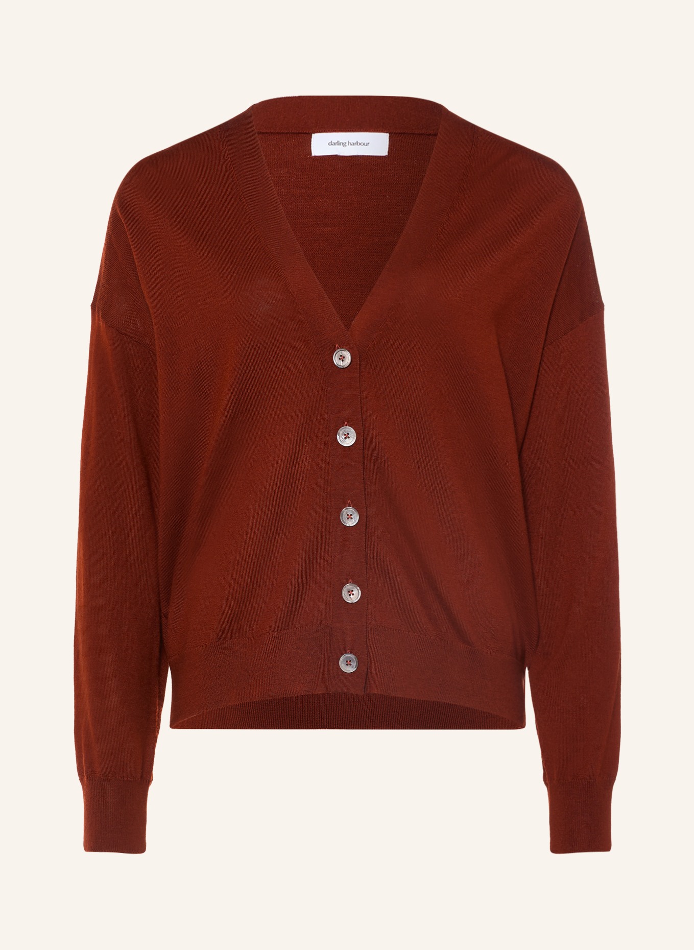 darling harbour Vest van merinowol: CINNAMON