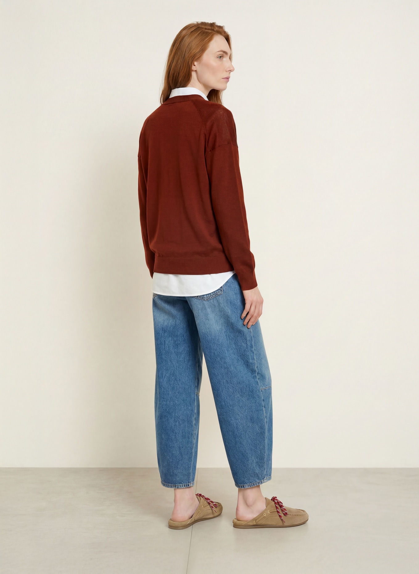 darling harbour Vest van merinowol: CINNAMON