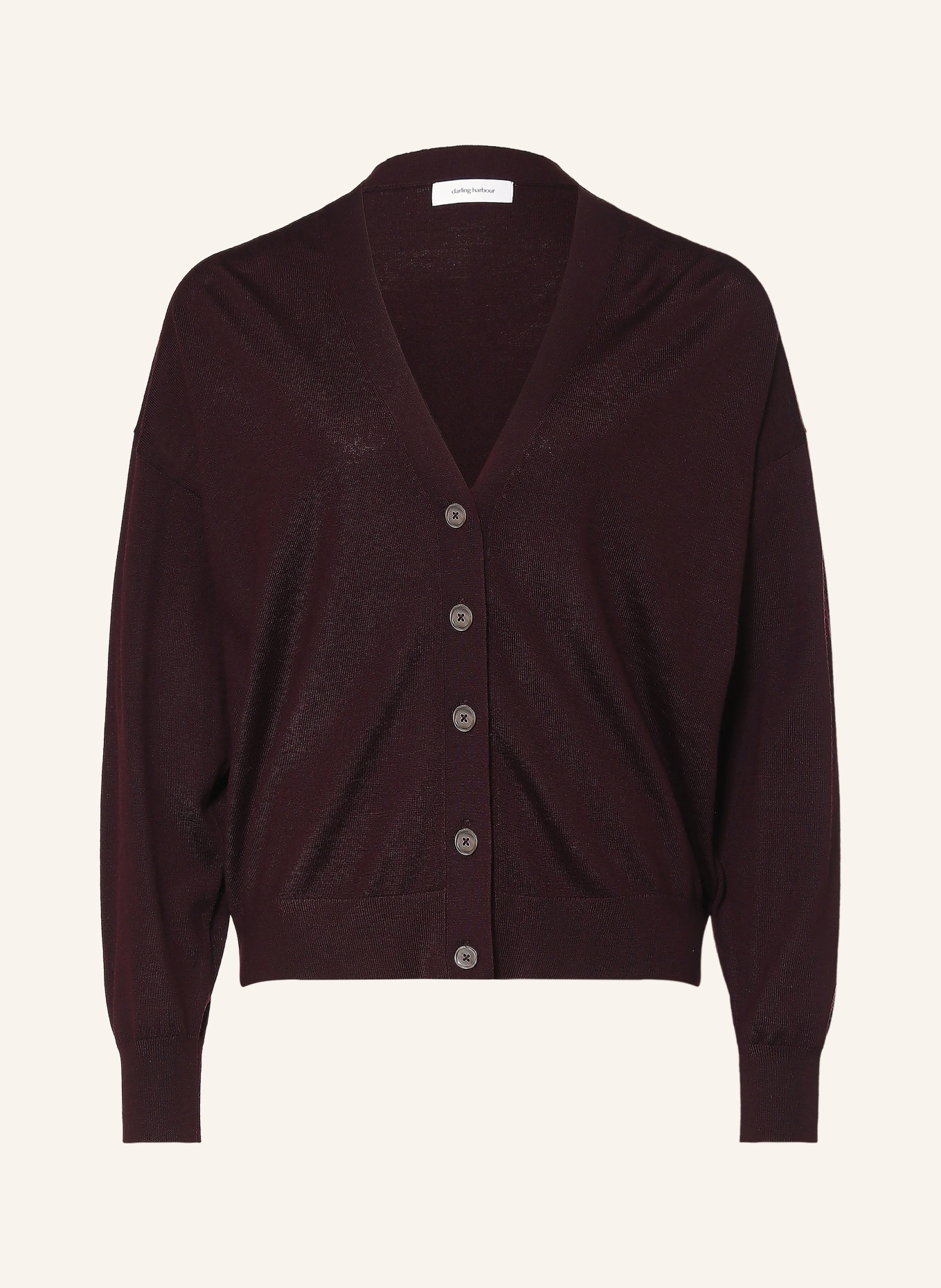 darling harbour Vest van merinowol: PLUM