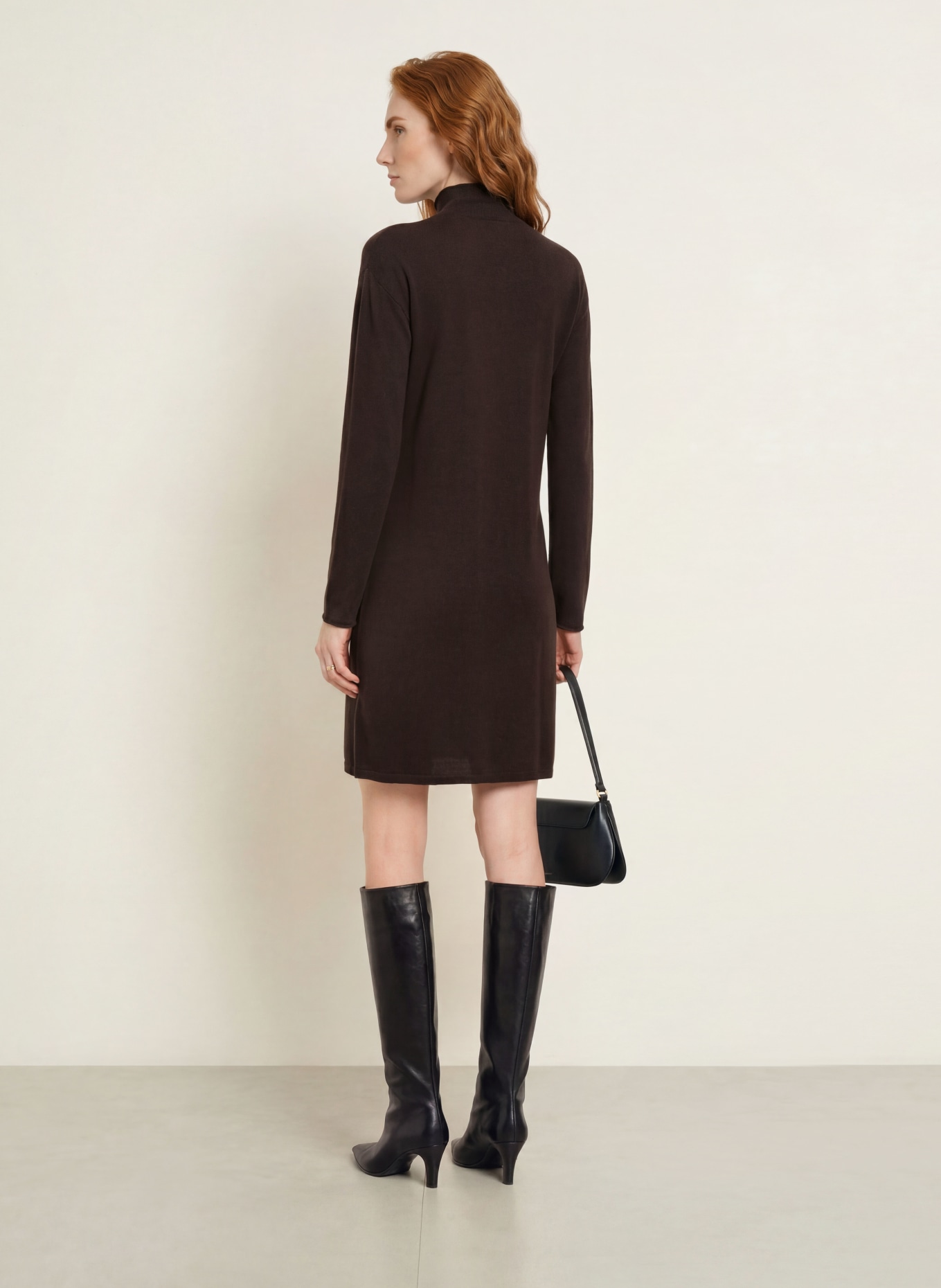darling harbour Knit dress: DARK CHOCOLATE