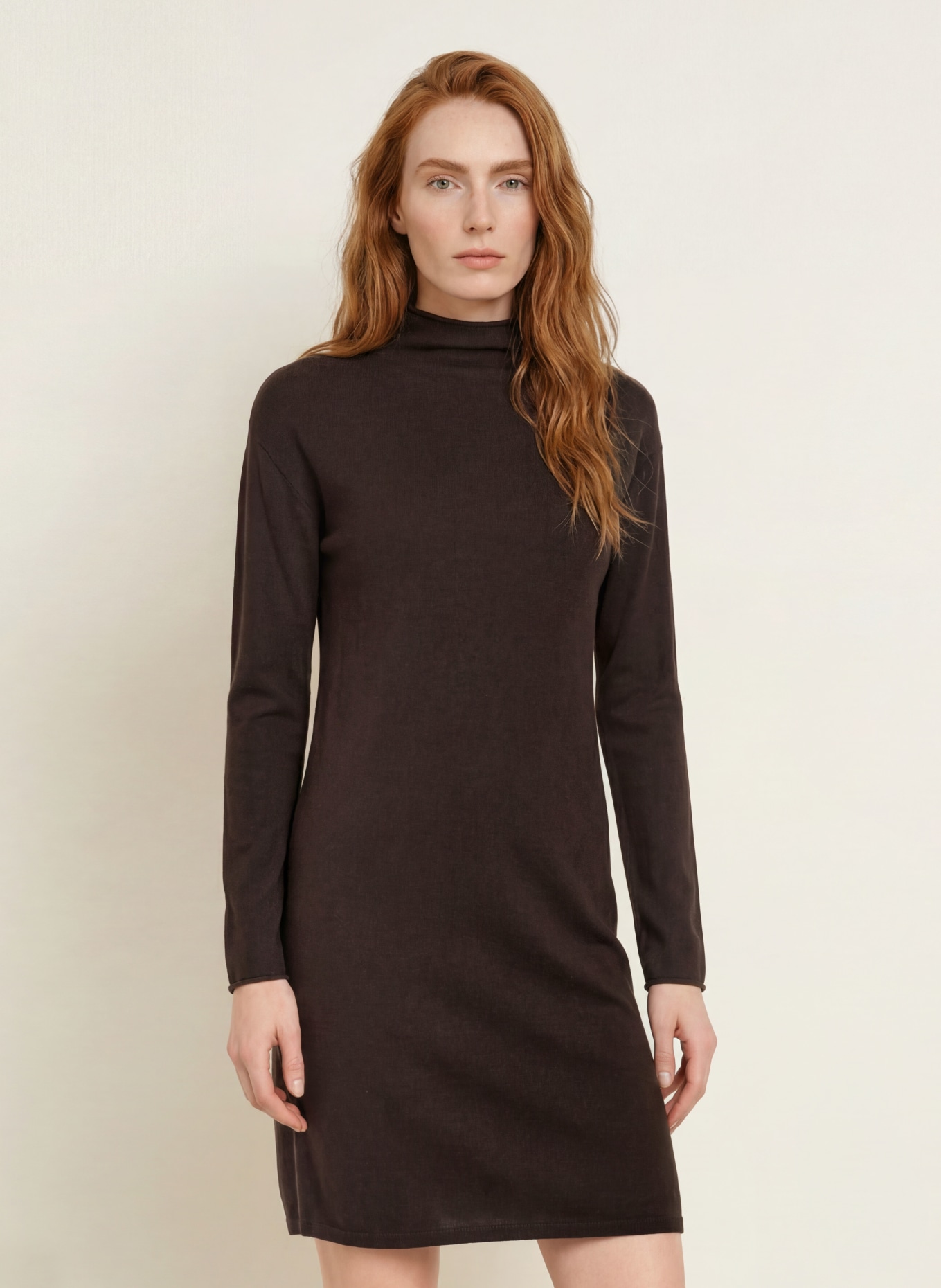 darling harbour Knit dress: DARK CHOCOLATE