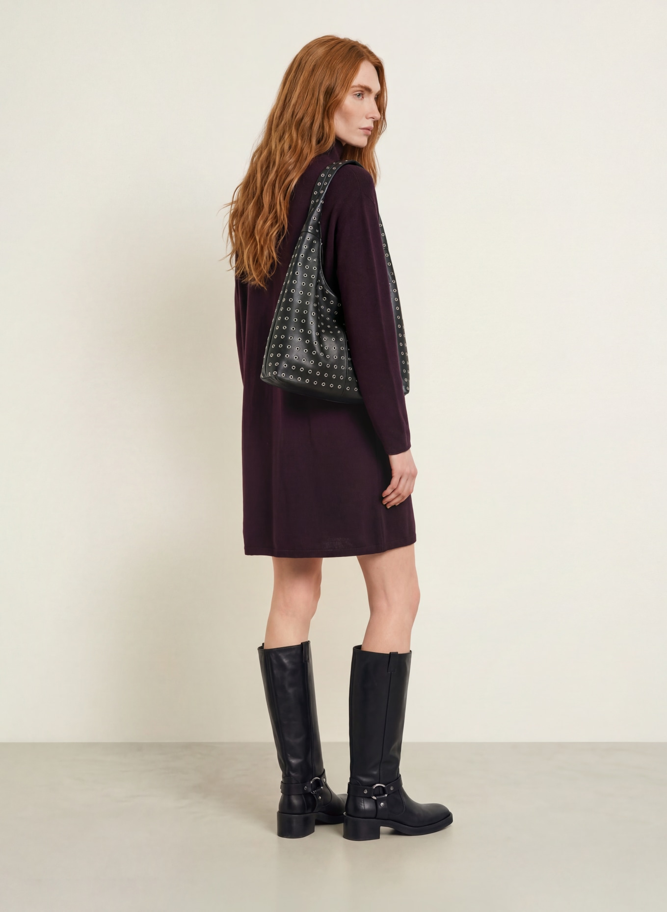 darling harbour Knit dress: PLUM
