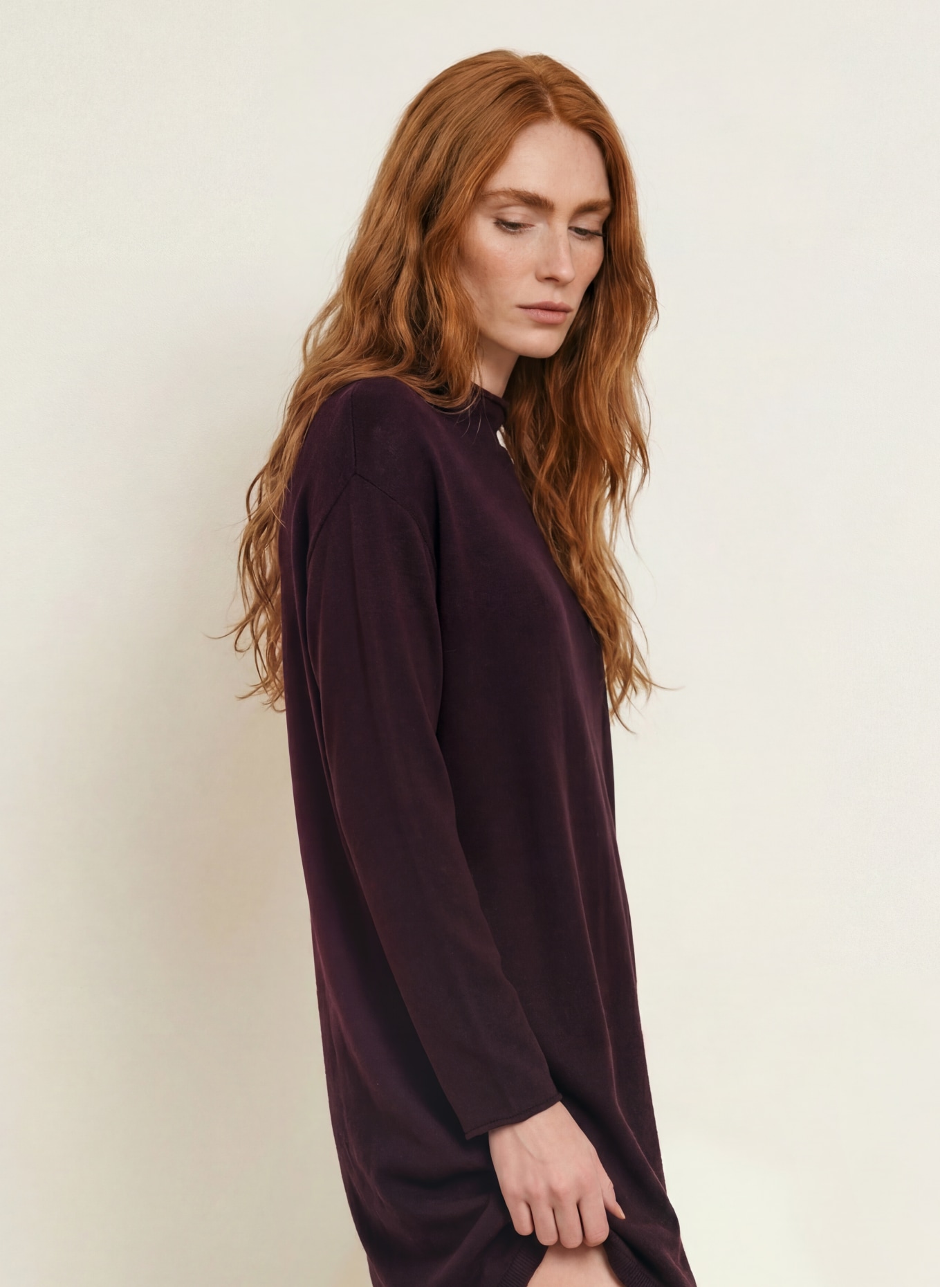 darling harbour Knit dress: PLUM