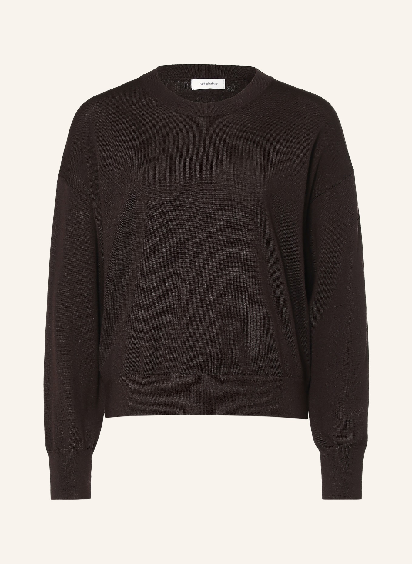 darling harbour Pullover aus Merinowolle: DARK CHOCOLATE