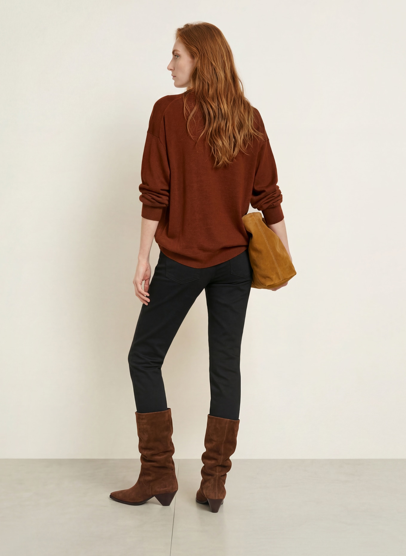 darling harbour Pullover aus Merinowolle: CINNAMON
