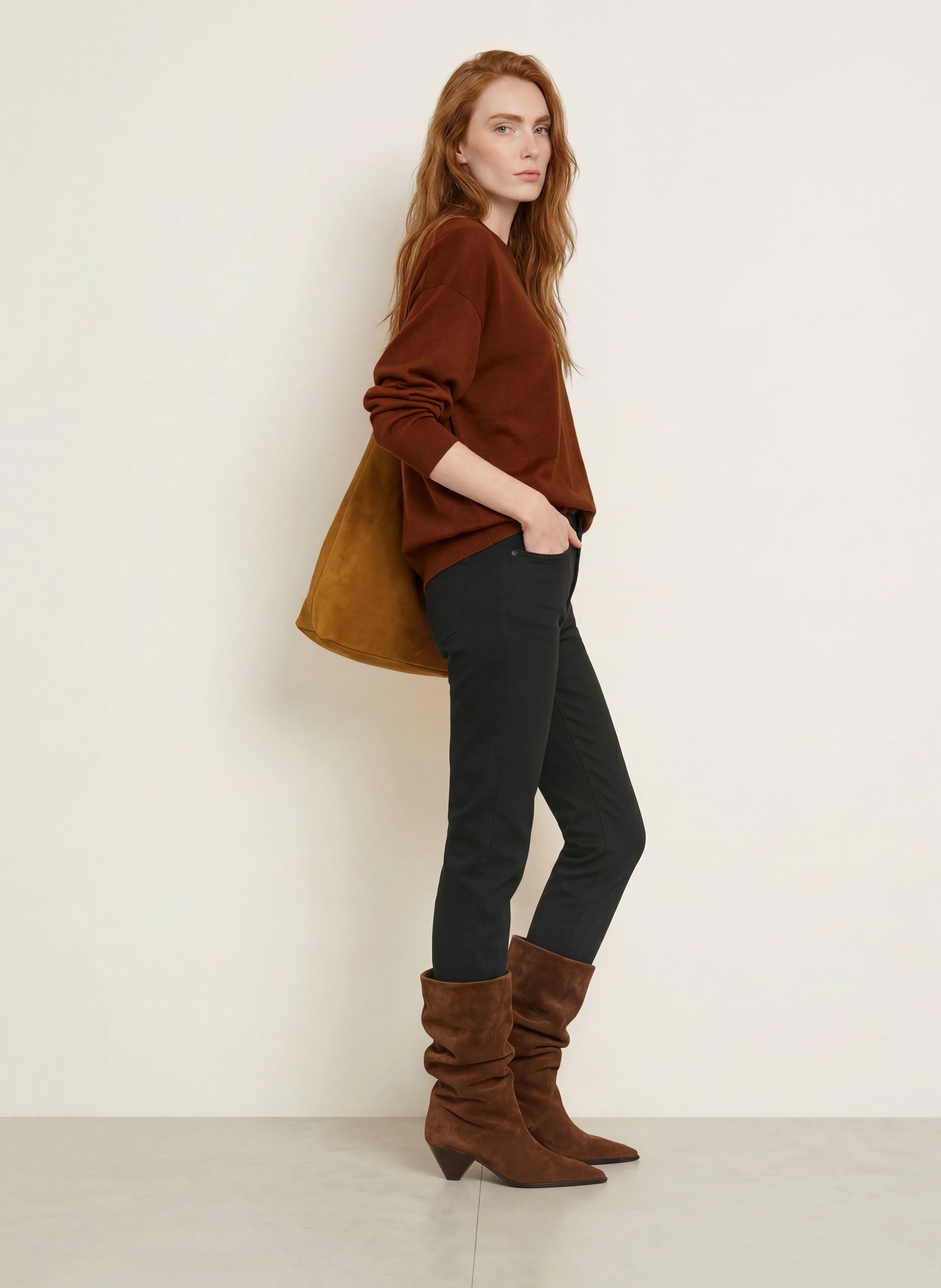 darling harbour Pullover aus Merinowolle: CINNAMON