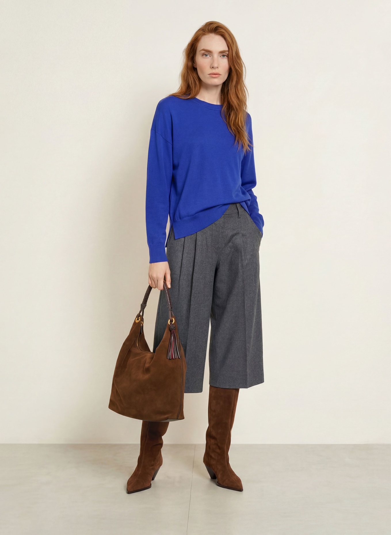 darling harbour Pullover aus Merinowolle: COBALT BLUE
