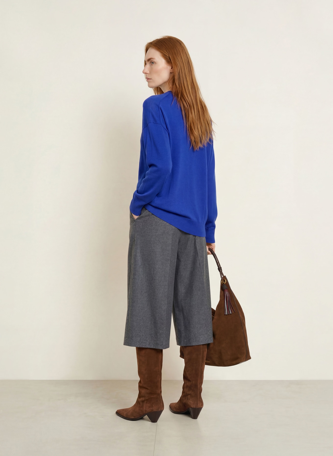 darling harbour Pullover aus Merinowolle: COBALT BLUE