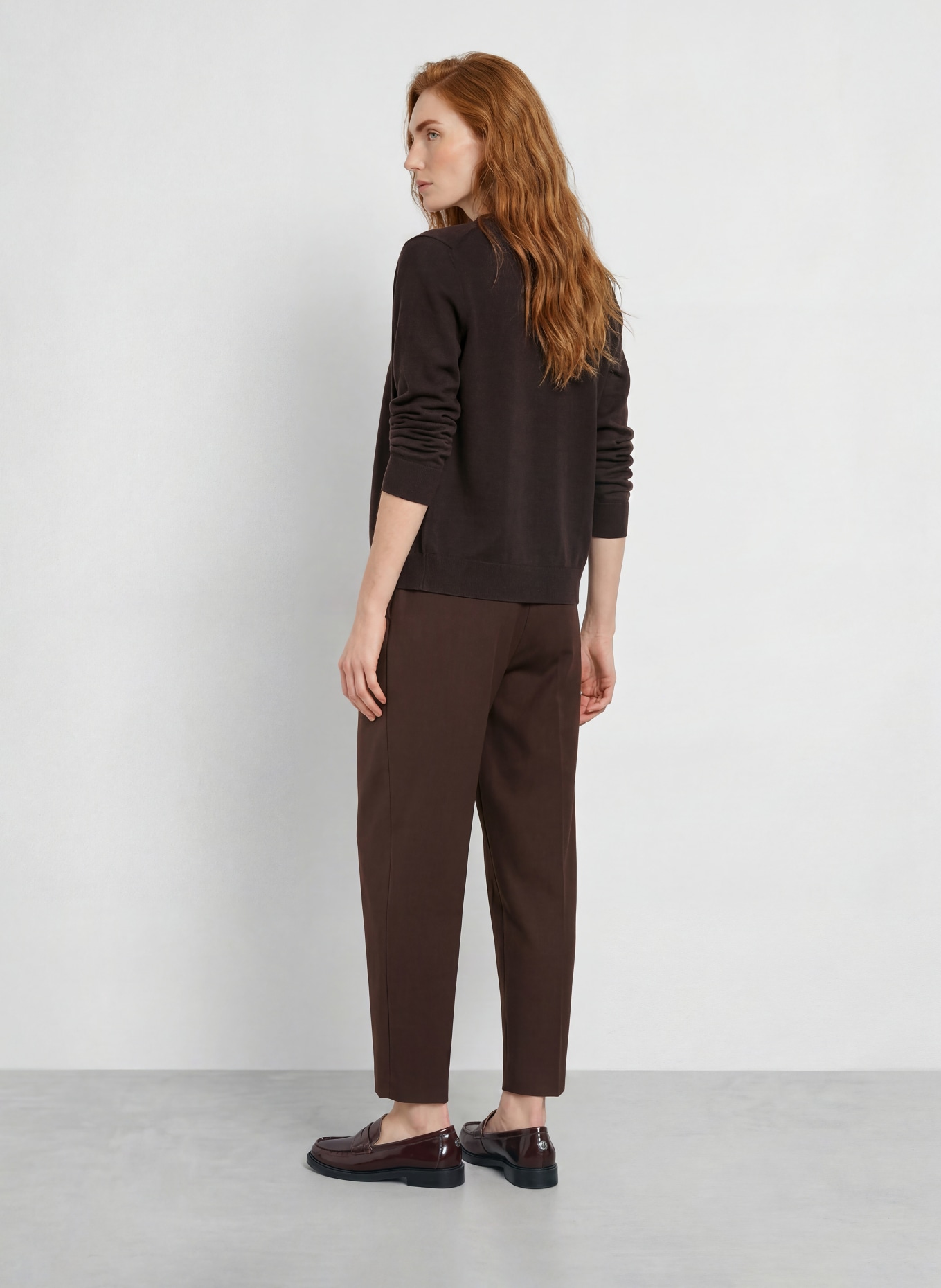 darling harbour Gilet en laine mérinos: DARK CHOCOLATE