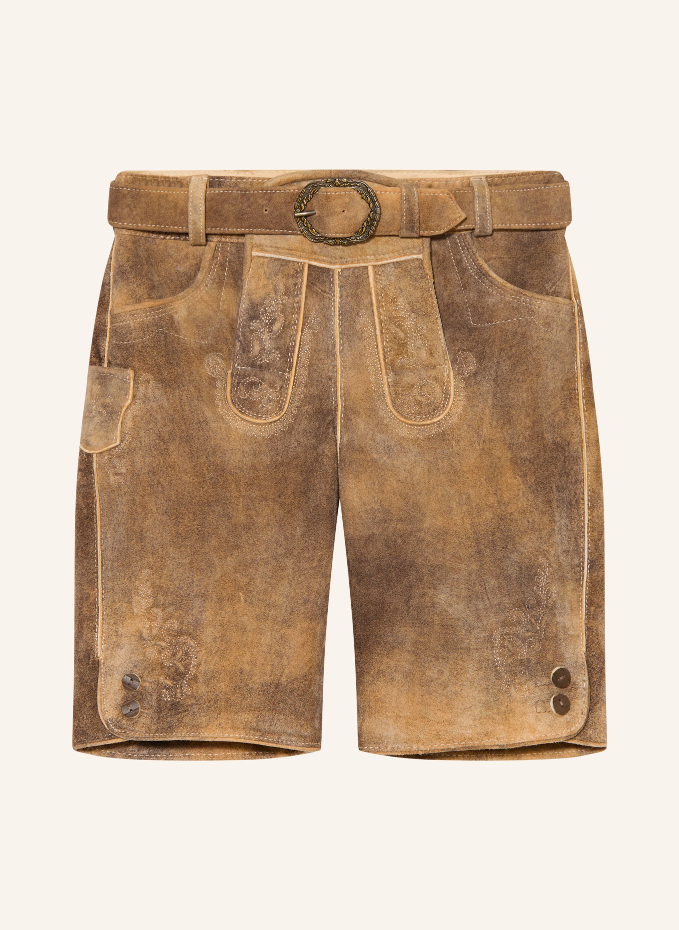 Spieth & Wensky Trachten-Lederhose PUMUCKEL: BRAUN / TAUPE