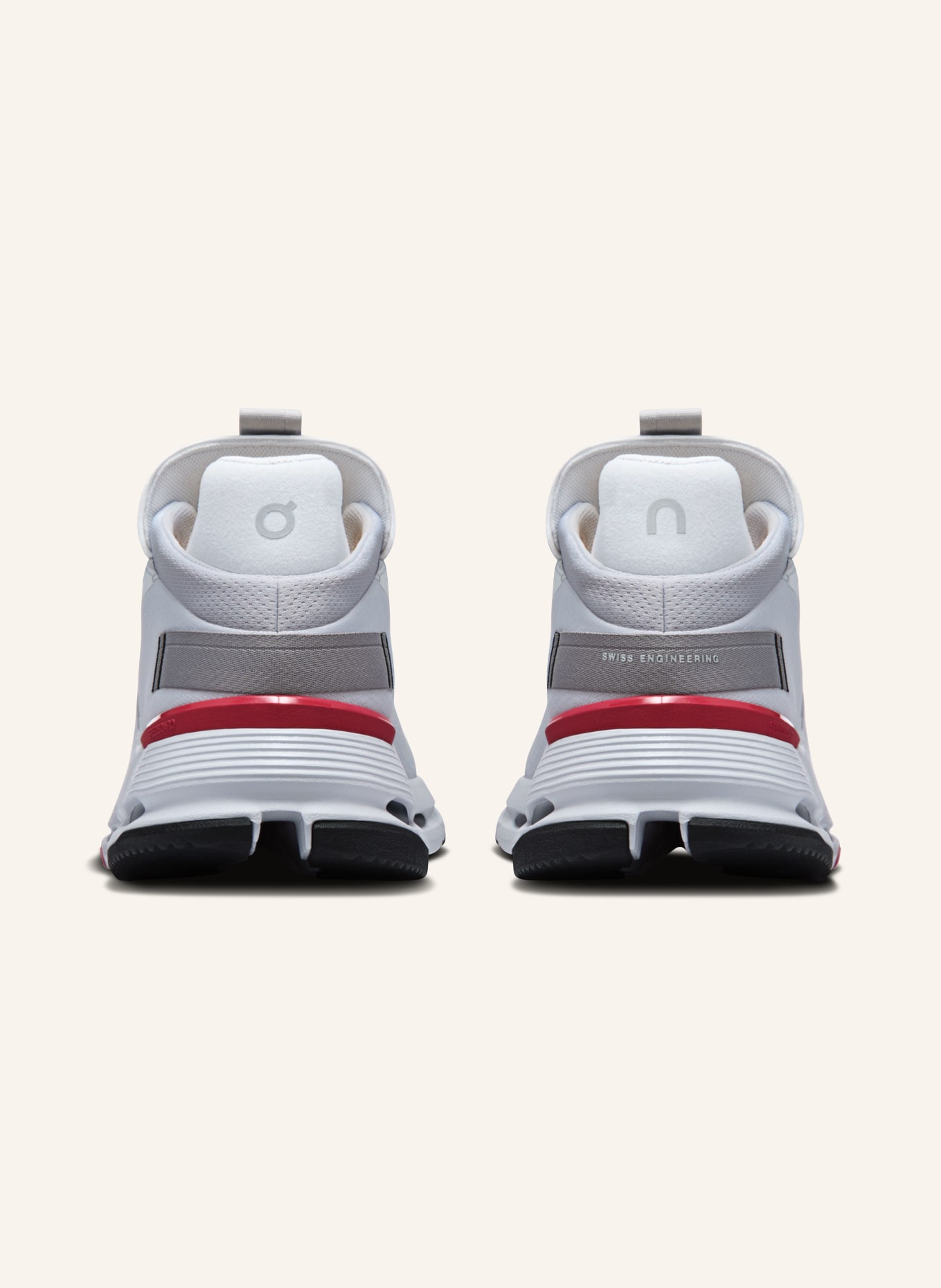 On CLOUDNOVA 2 Sneakers: LIGHT GRAY / RED