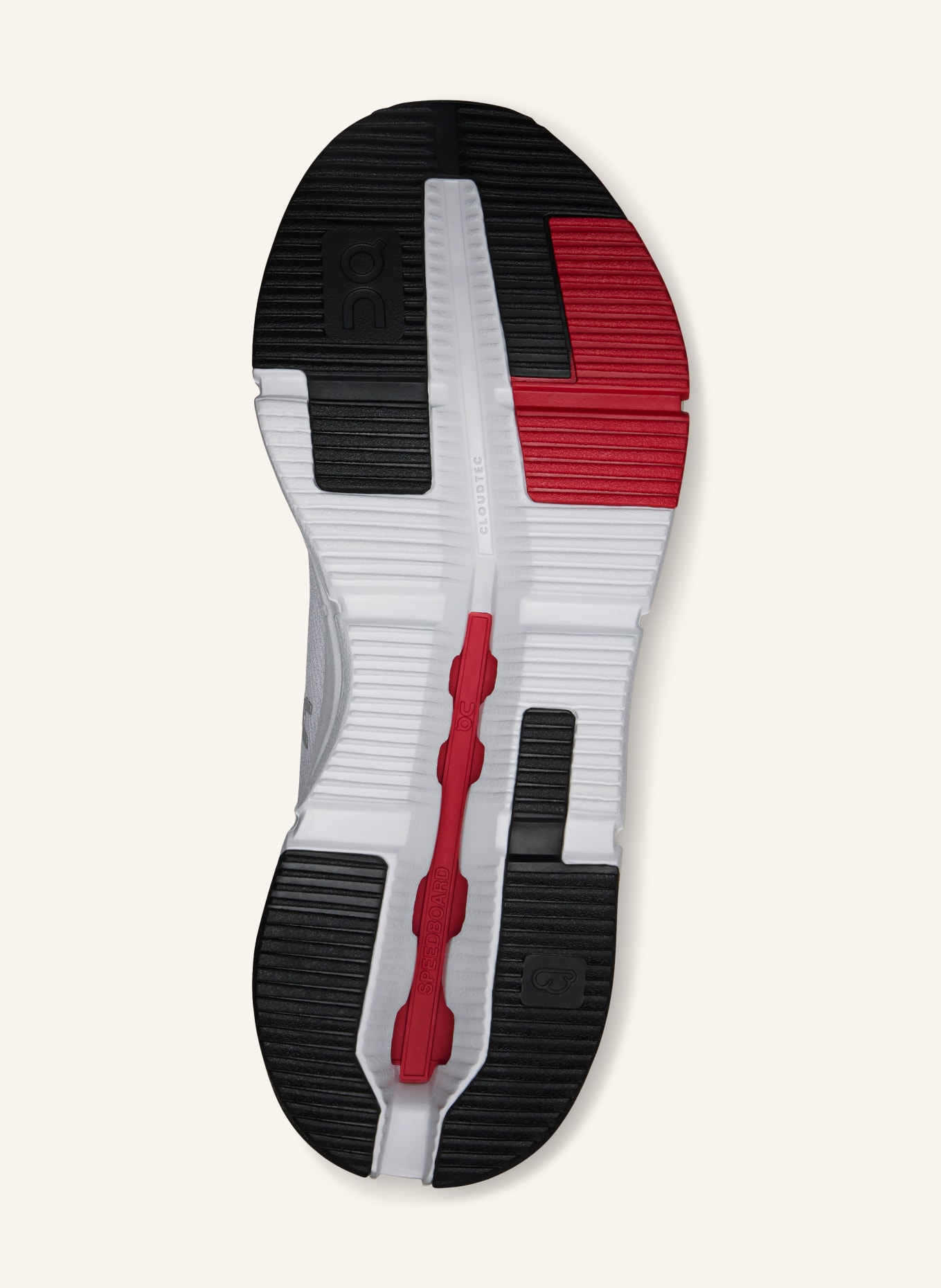 On CLOUDNOVA 2 Sneakers: LIGHT GRAY / RED