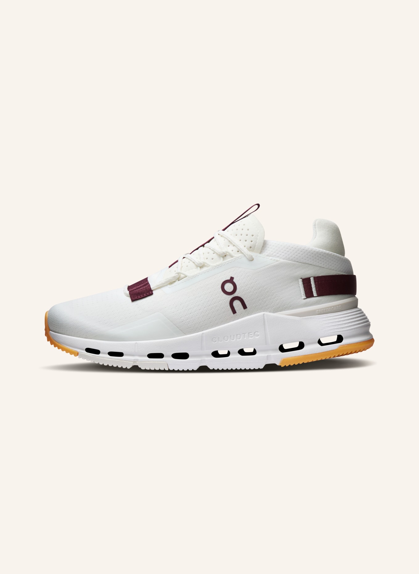 On Sneakersy CLOUDNOVA 2: KRÉMOVÁ / TMAVĚ ČERVENÁ