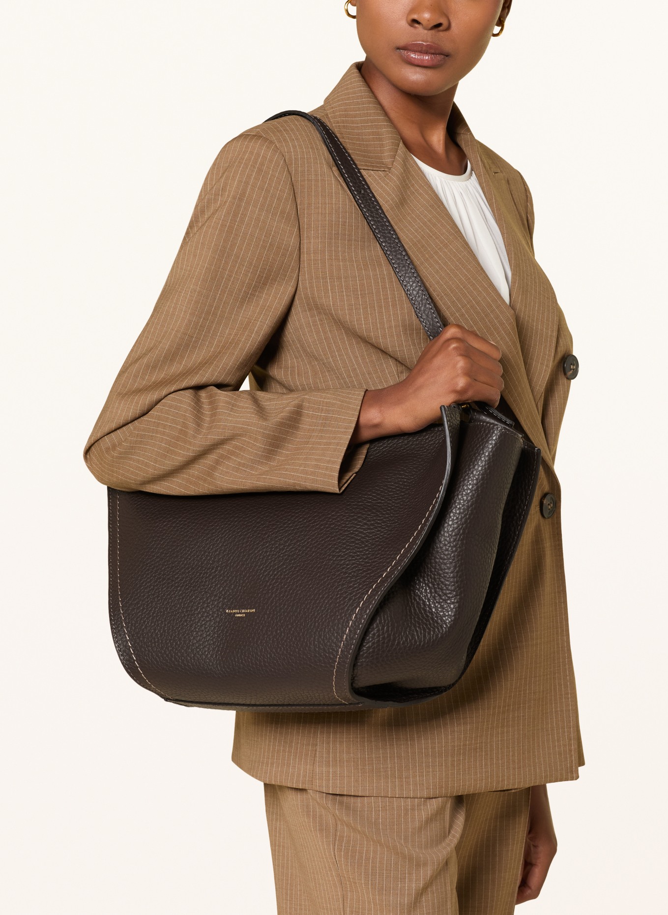 GIANNI CHIARINI BLOOM Shoppers: DARK BROWN / GOLD