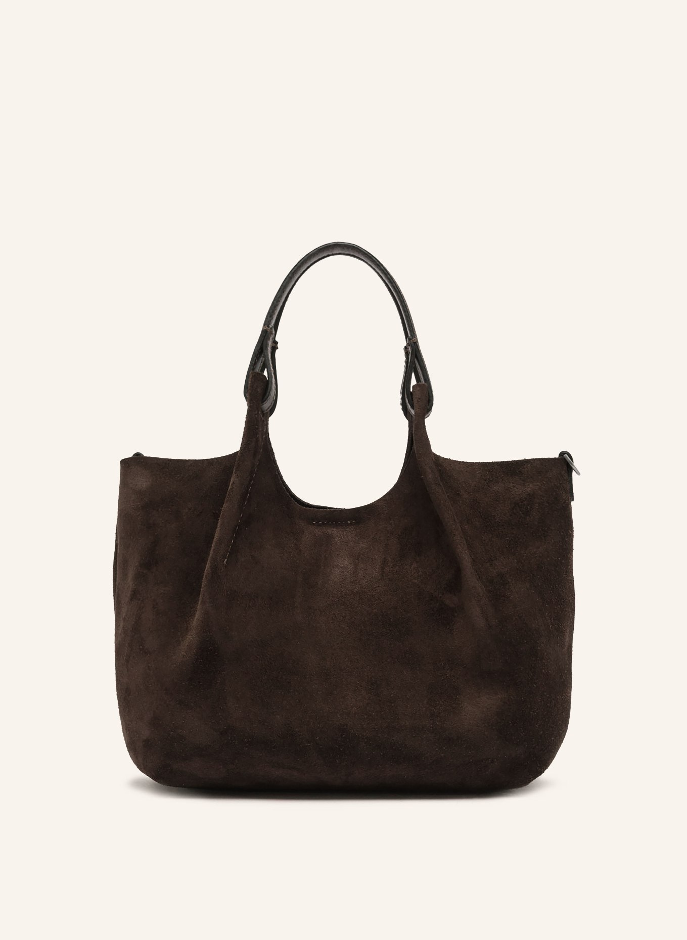 GIANNI CHIARINI Handtas DUA MEDIUM met Pouch: MARRON FONCÉ / ZILVER