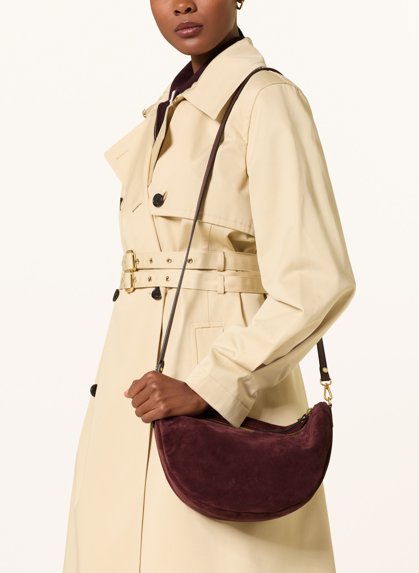 GIANNI CHIARINI CLEO Handbag: DARK RED / GOLD