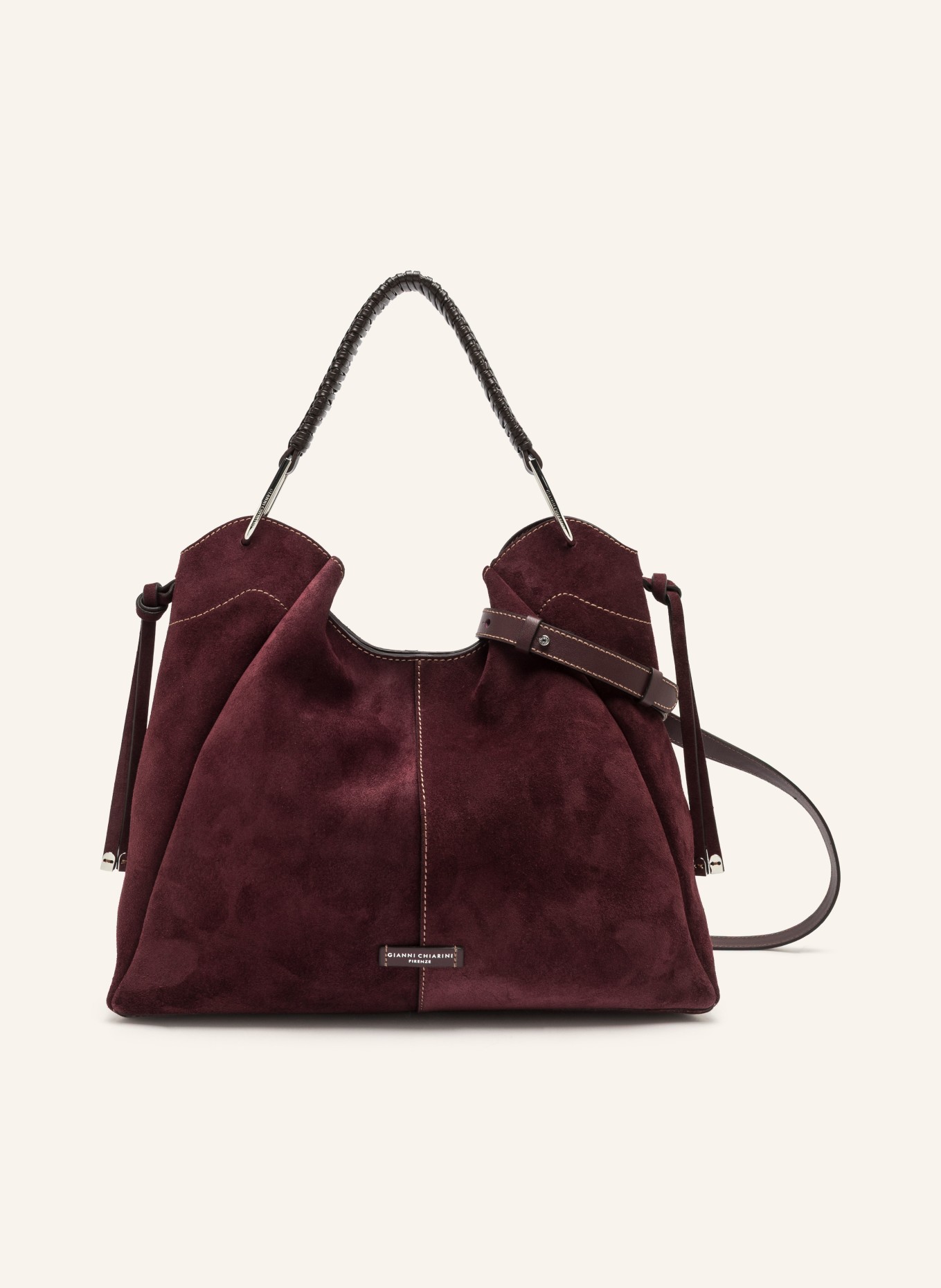 GIANNI CHIARINI Sac seau ERA avec pochette: ROUGE FONCÉ