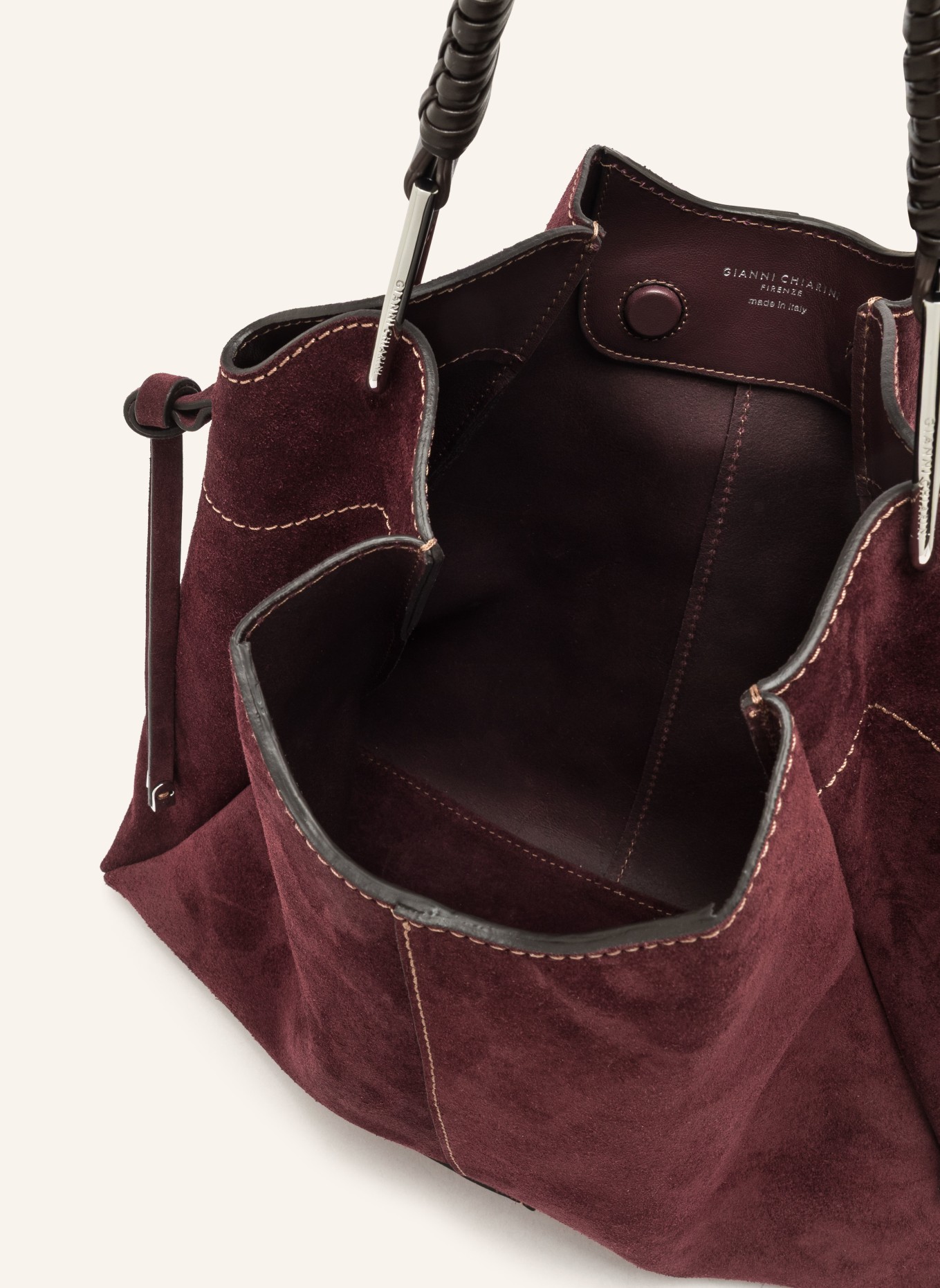 GIANNI CHIARINI Sac seau ERA avec pochette: ROUGE FONCÉ