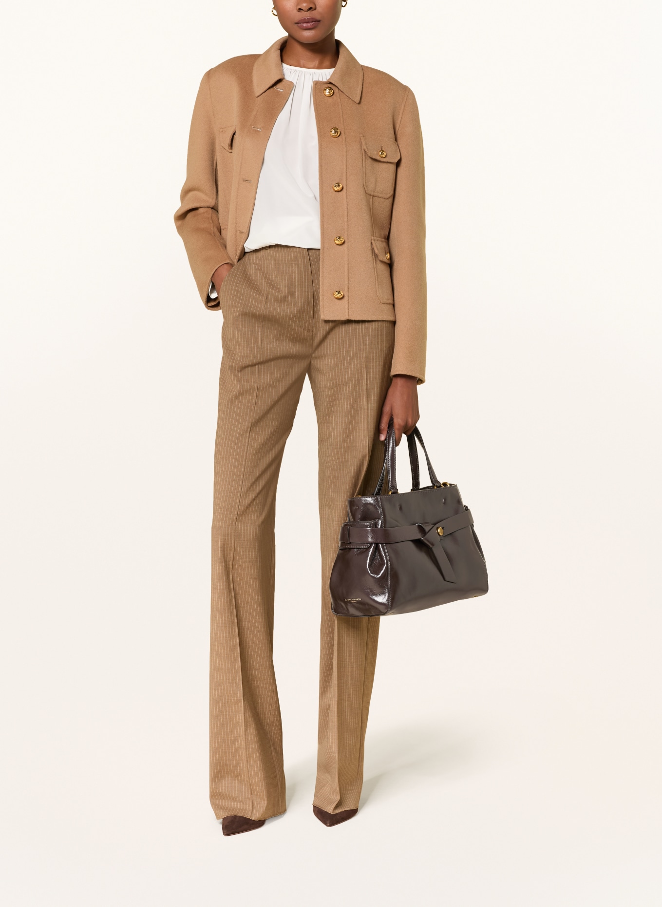 GIANNI CHIARINI MIRANDA Handbag: DARK BROWN / GOLD