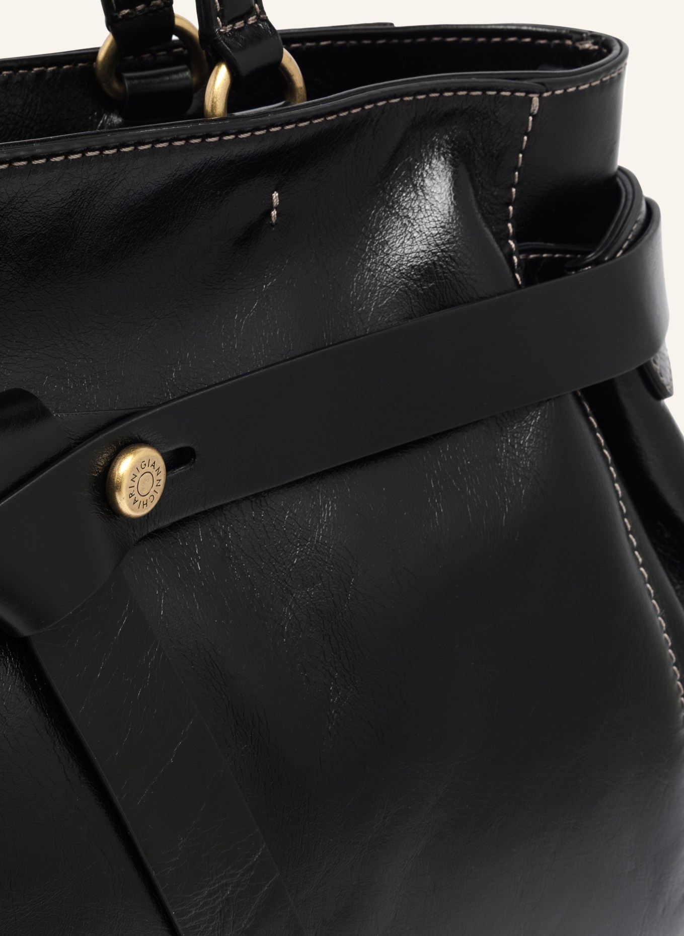 GIANNI CHIARINI Handtas MIRANDA: ZWART / GOUD