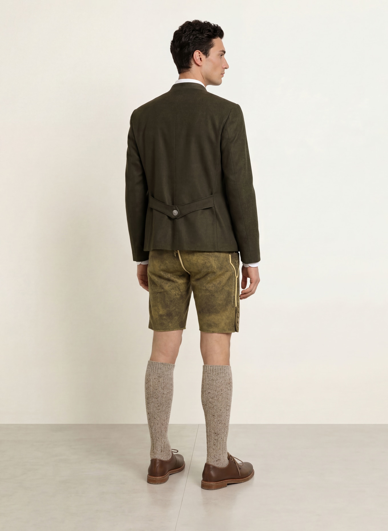 BECKERT Traditionele lederhose ATTERGAU: BRUIN