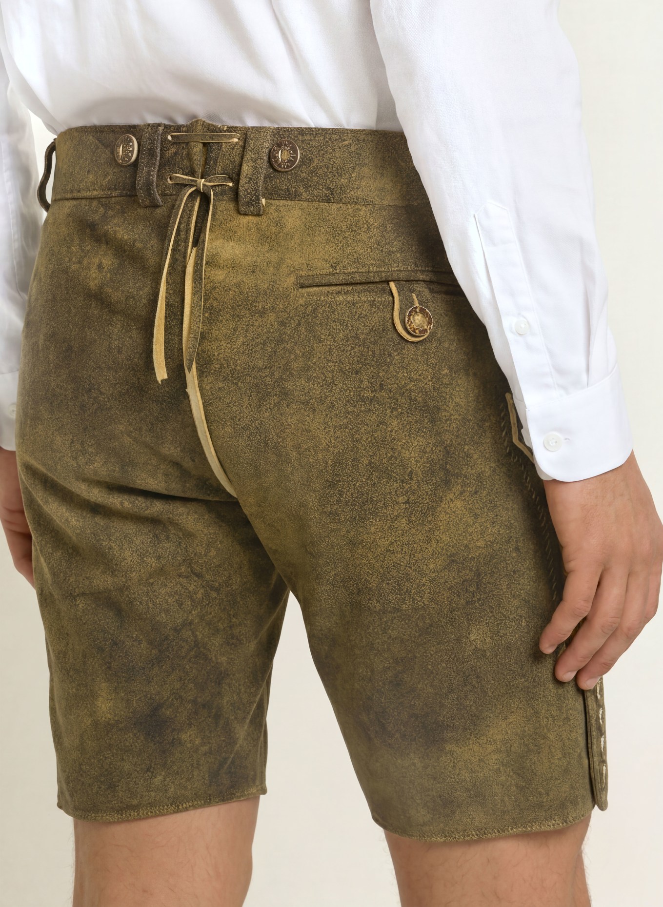 BECKERT Traditionele lederhose ATTERGAU: BRUIN