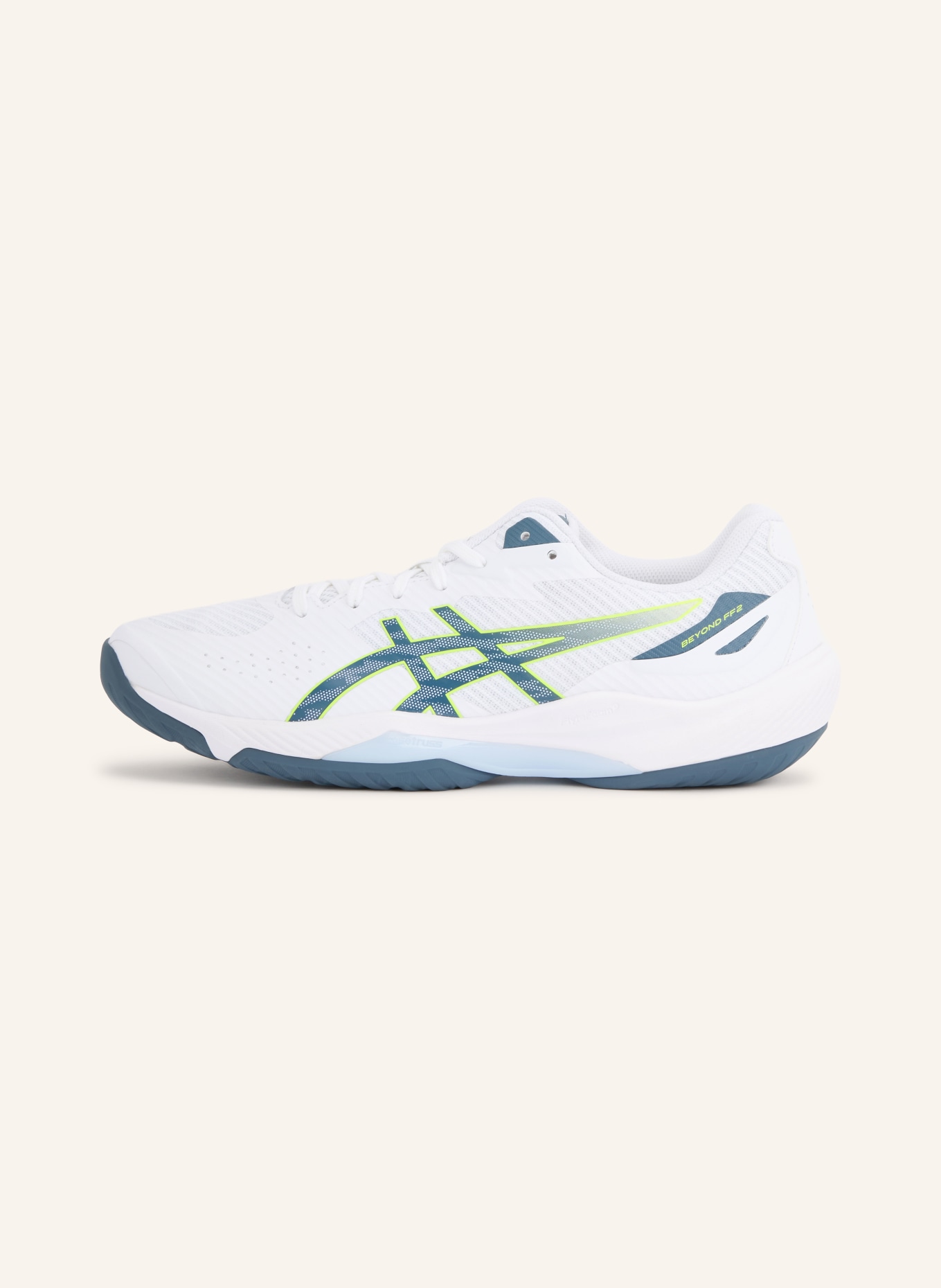 ASICS Indoorschoenen BEYOND FF 2: WIT / NEONGEEL / DONKERBLAUW