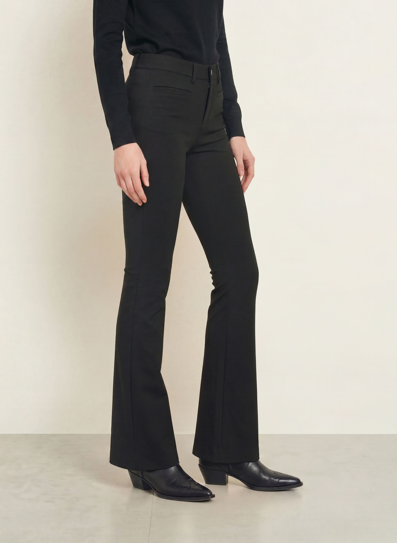 BRAX Bootcut broek SHAKIRA van jersey: ZWART