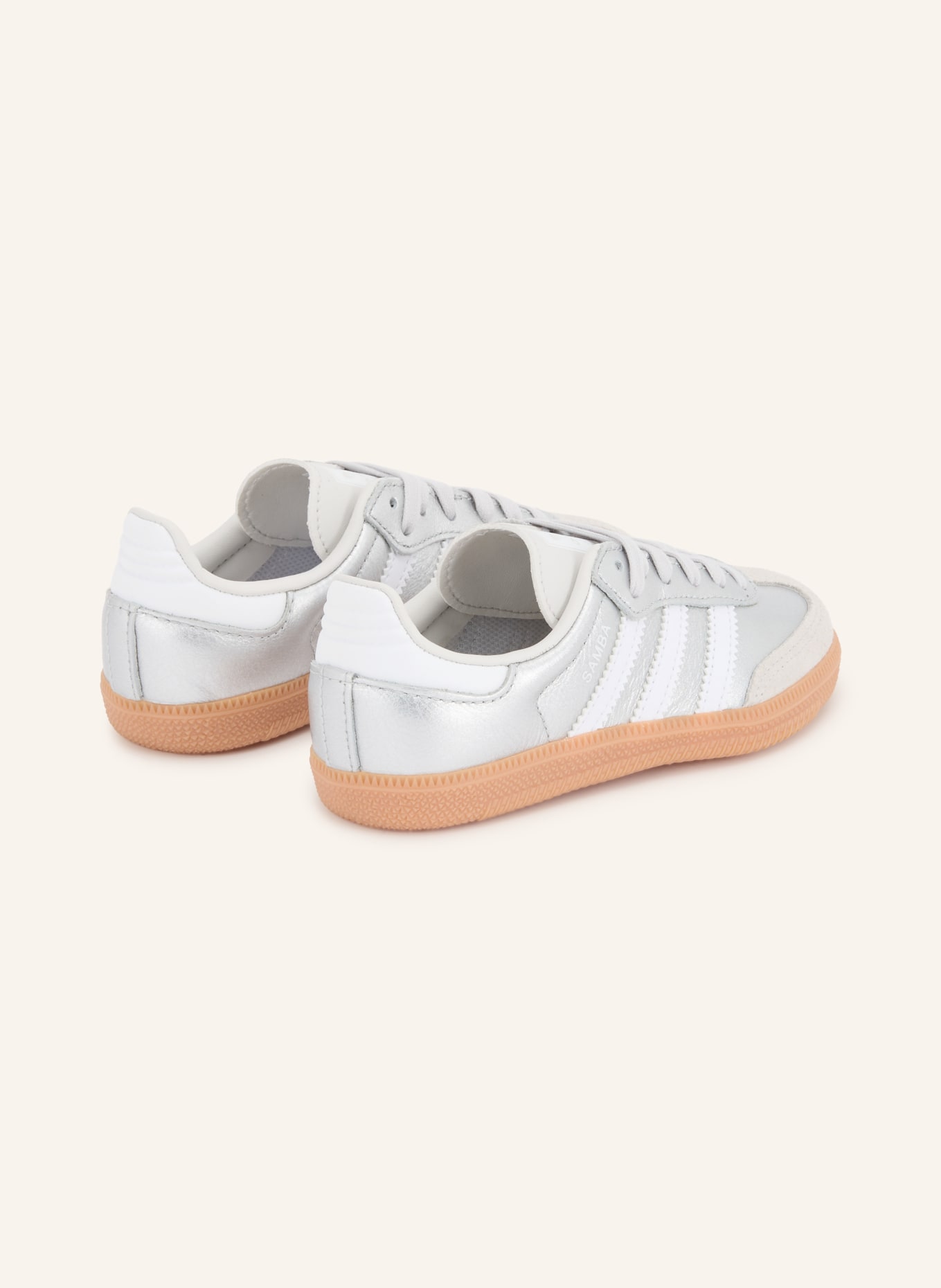 adidas Originals SAMBA OG C Sneakers: SILVER / WHITE