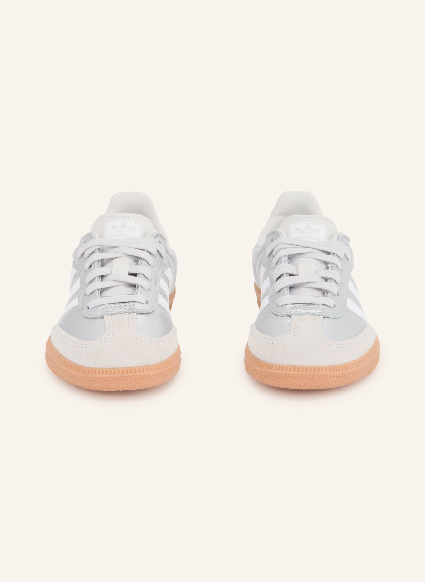 adidas Originals SAMBA OG C Sneakers: SILVER / WHITE