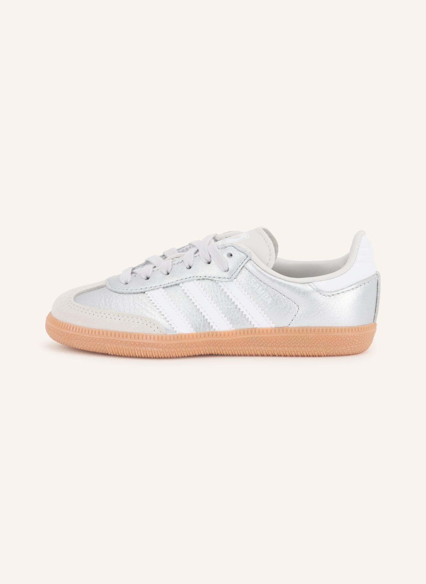 adidas Originals SAMBA OG C Sneakers: SILVER / WHITE